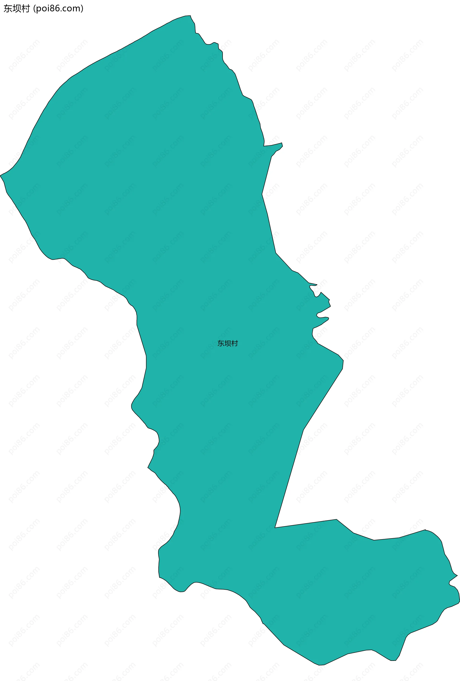 东坝村边界地图