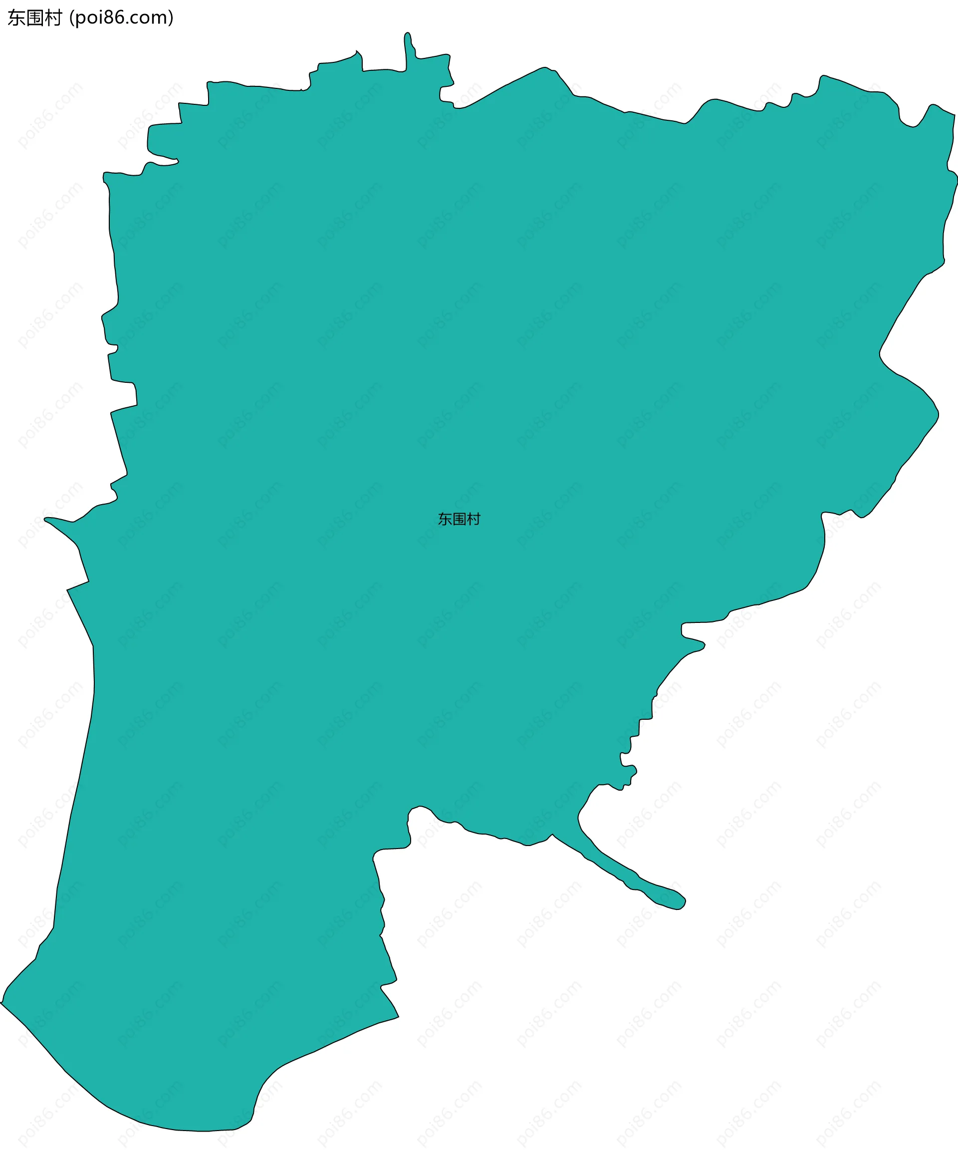 东围村边界地图