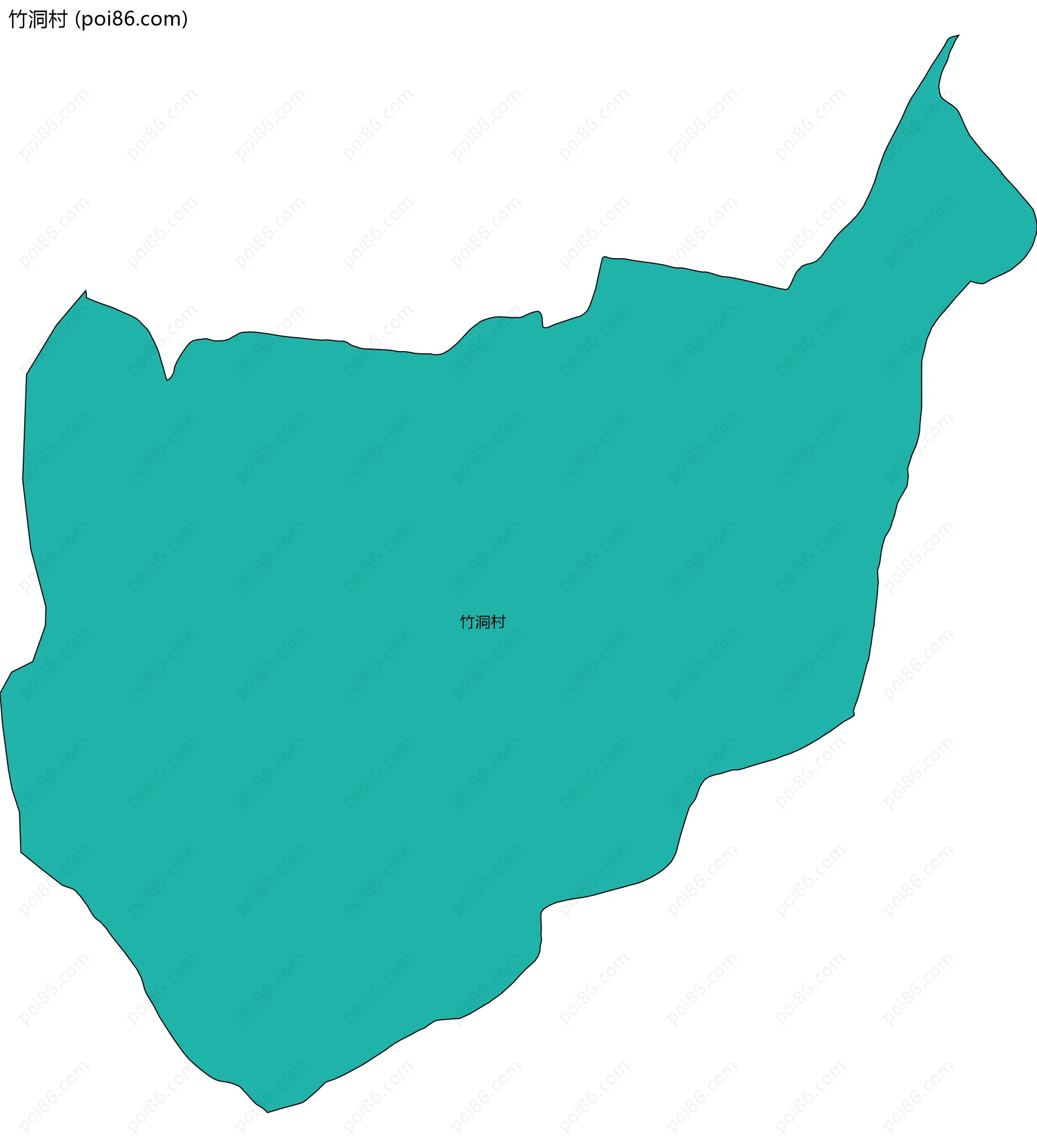 竹洞村边界地图