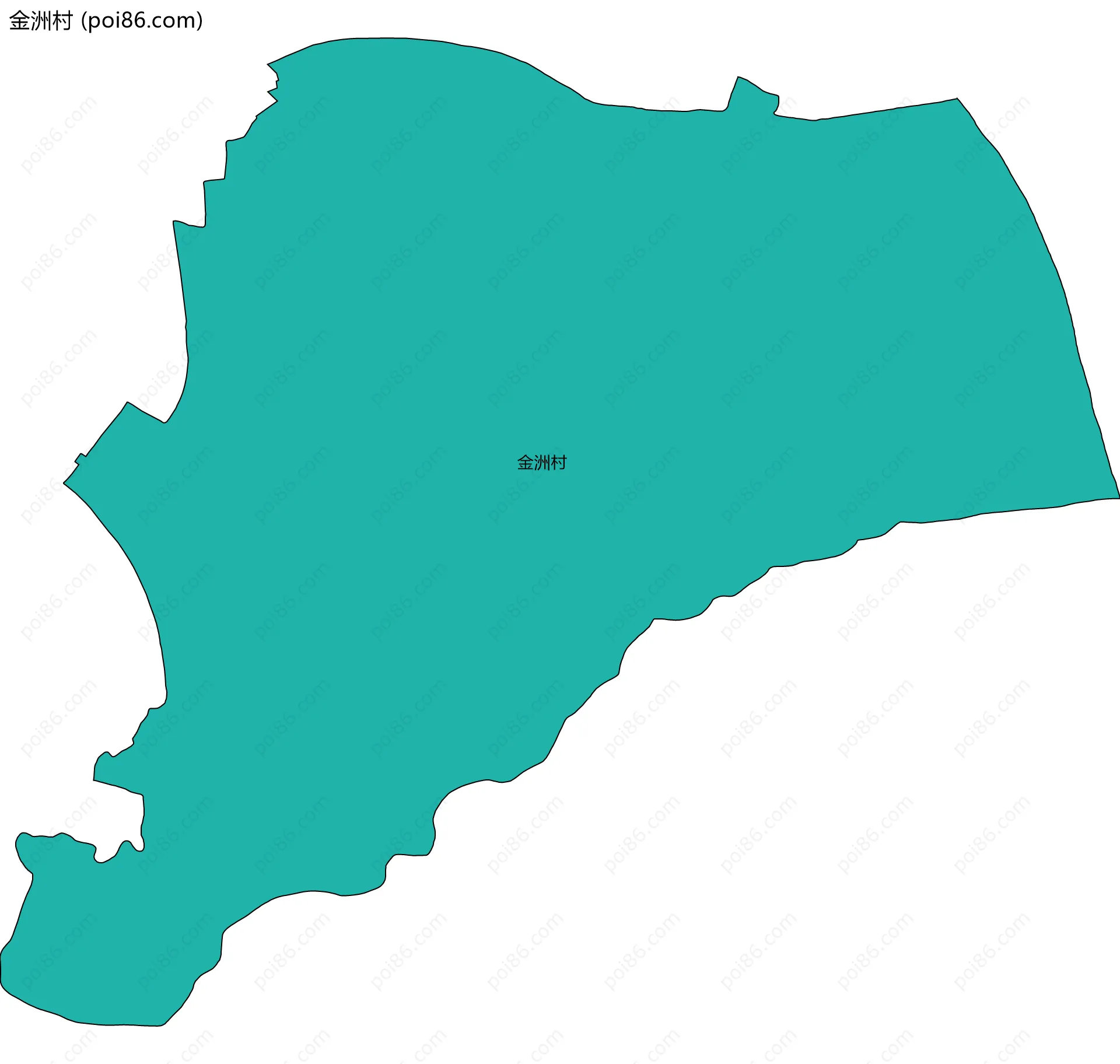 金洲村边界地图