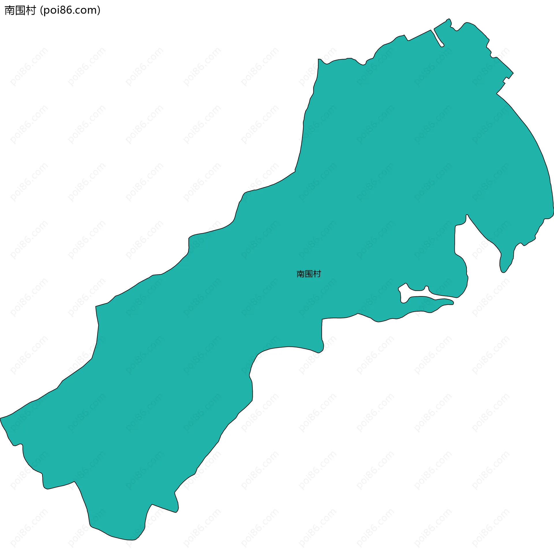 南围村边界地图