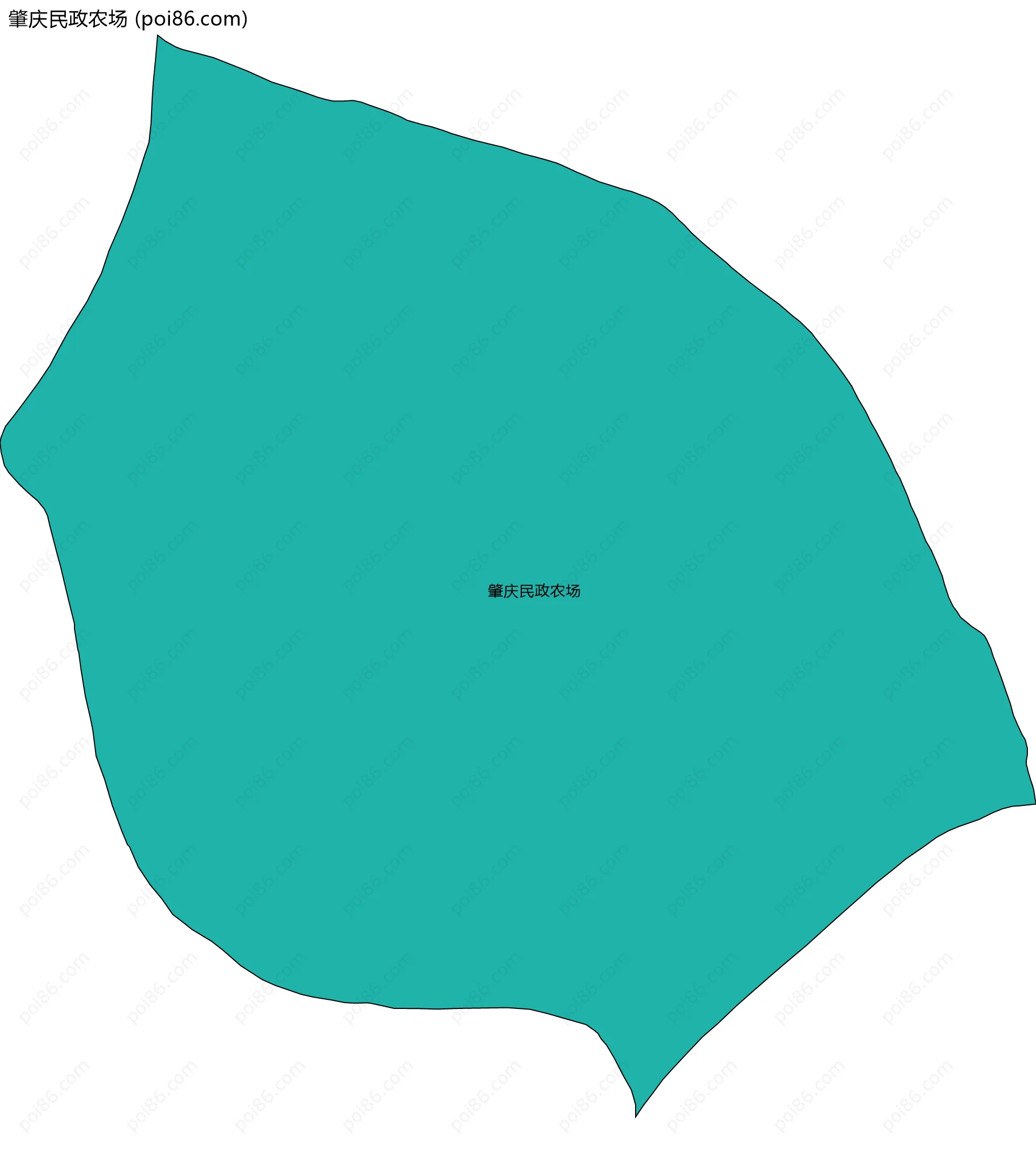 肇庆民政农场边界地图