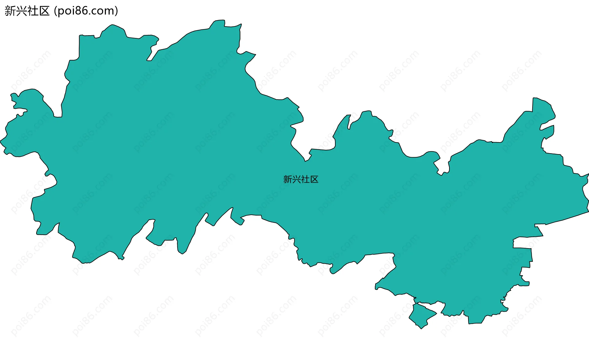 新兴社区边界地图