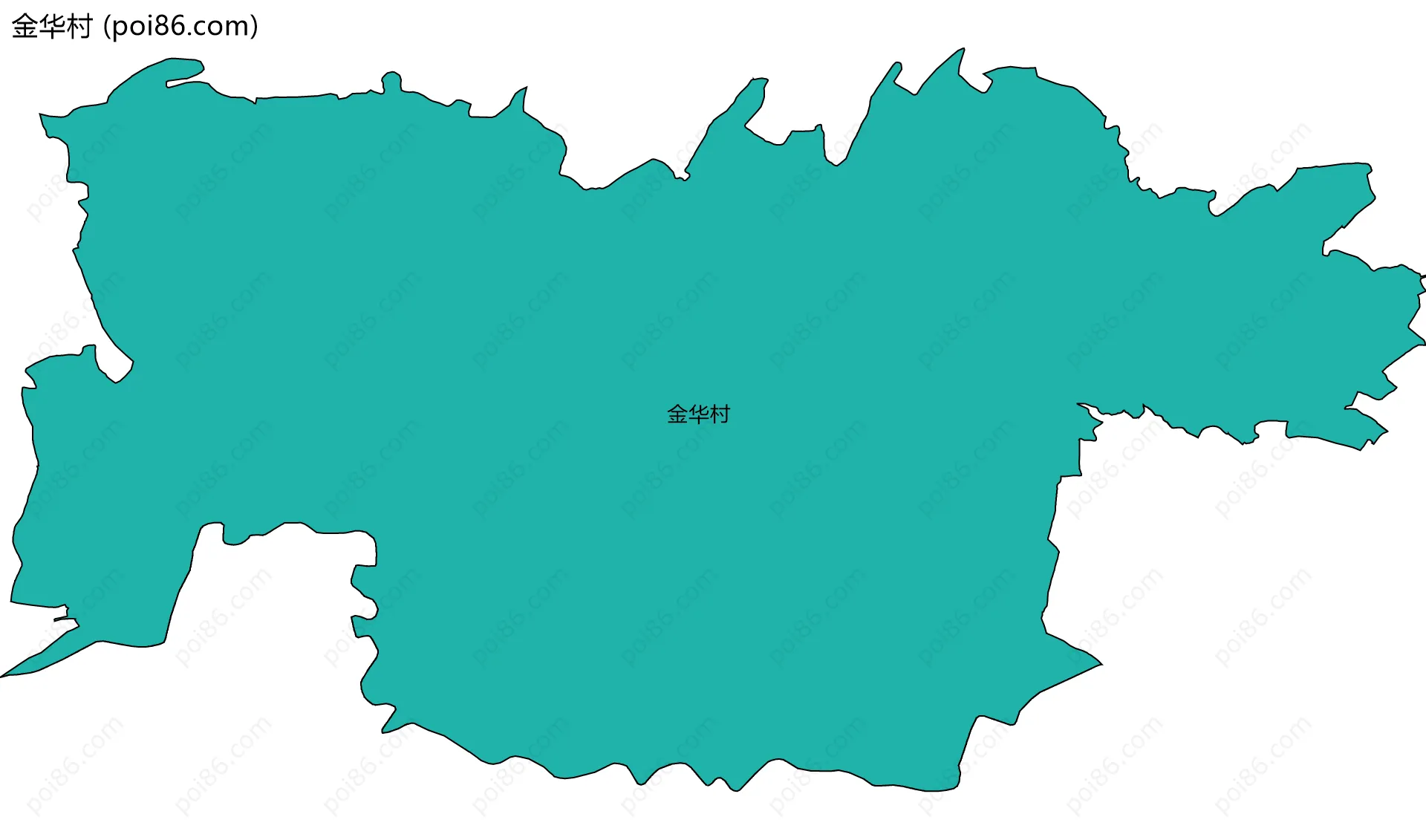 金华村边界地图