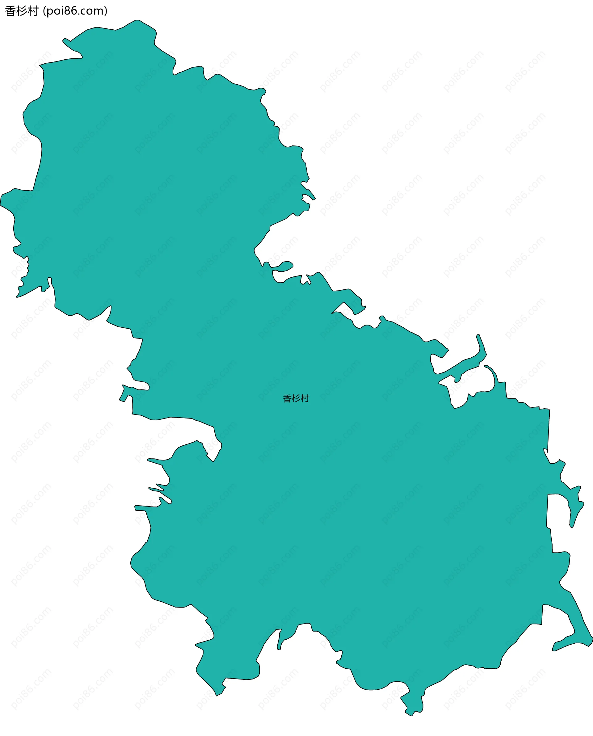 香杉村边界地图