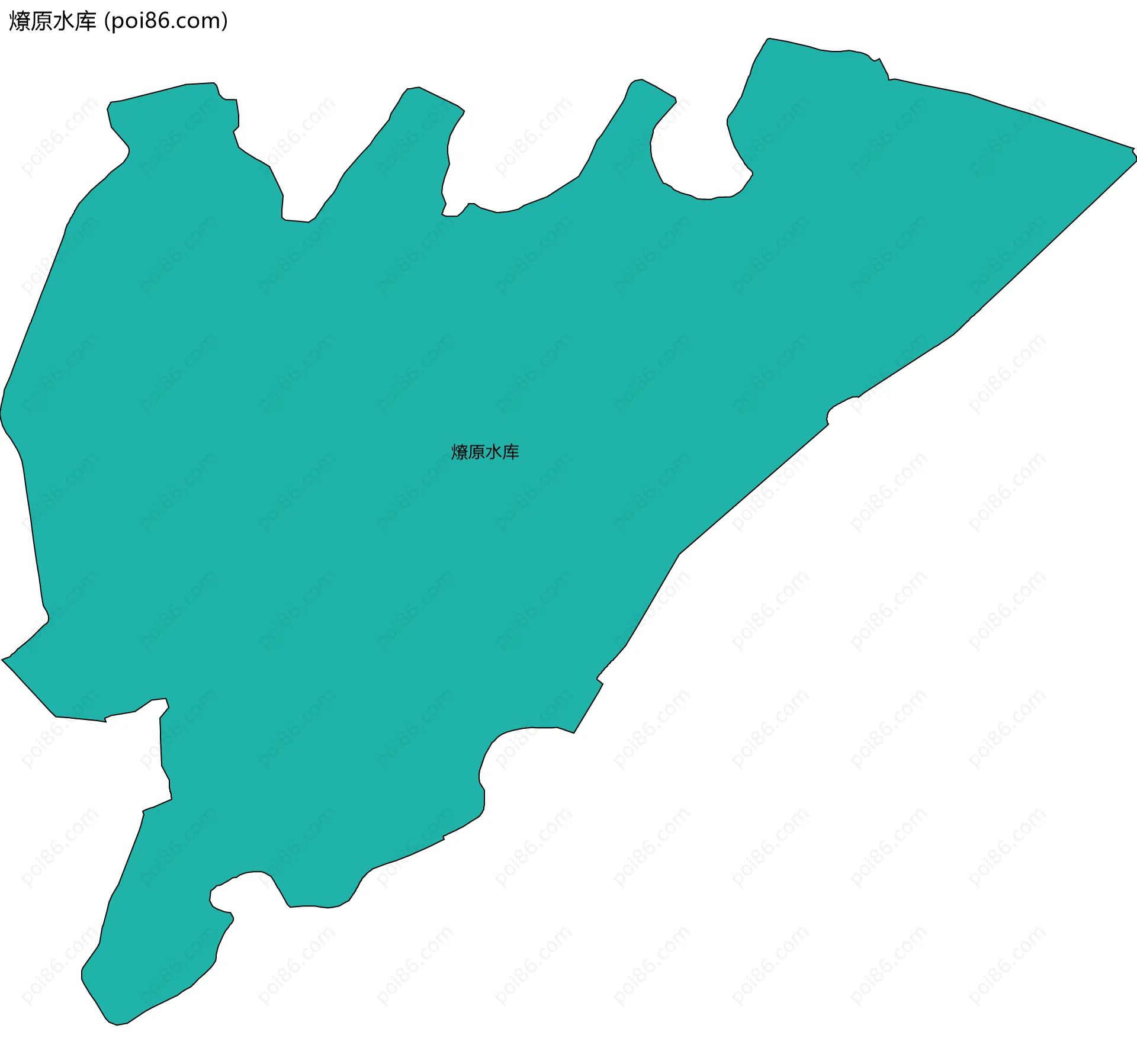燎原水库边界地图