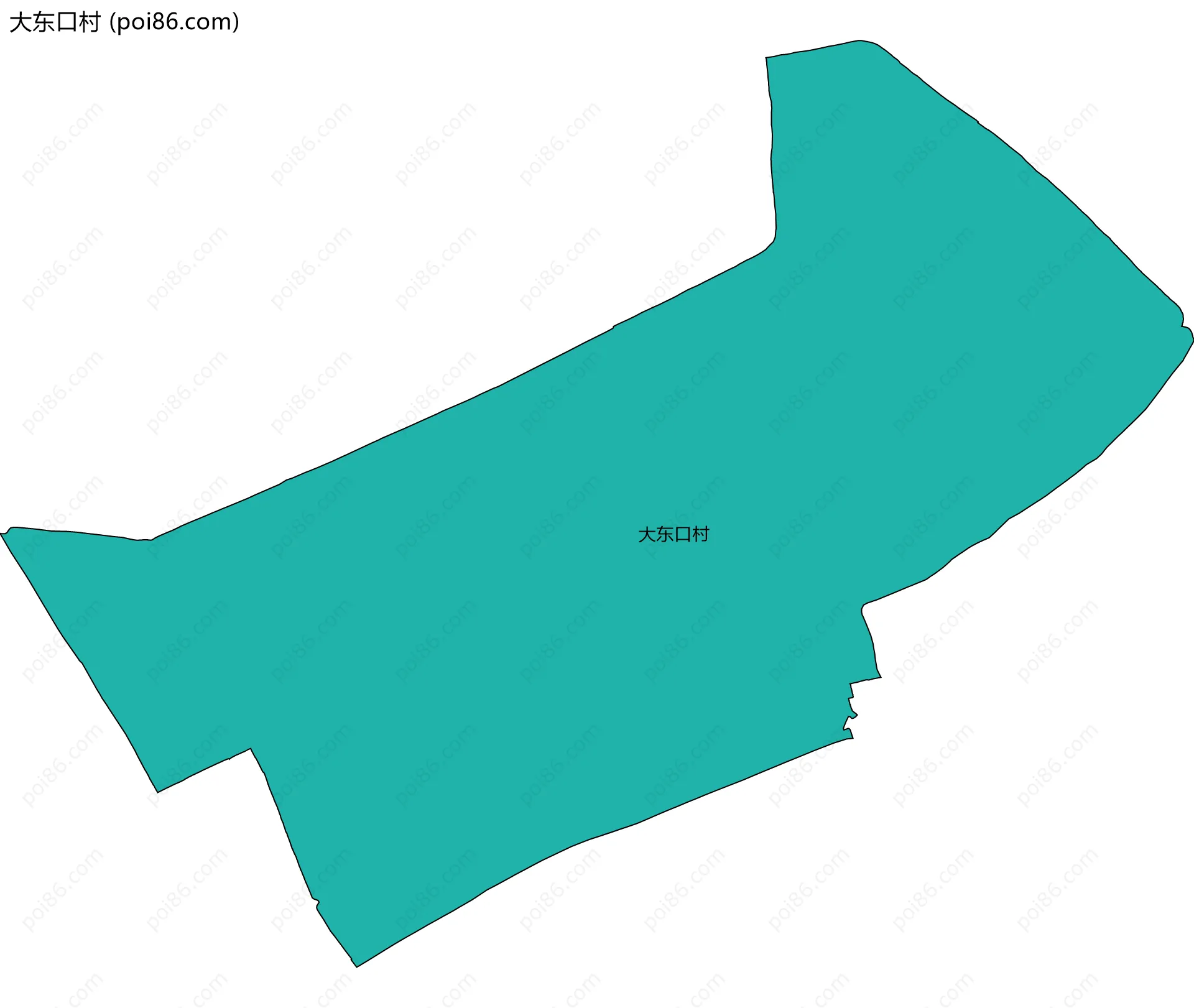 大东口村边界地图