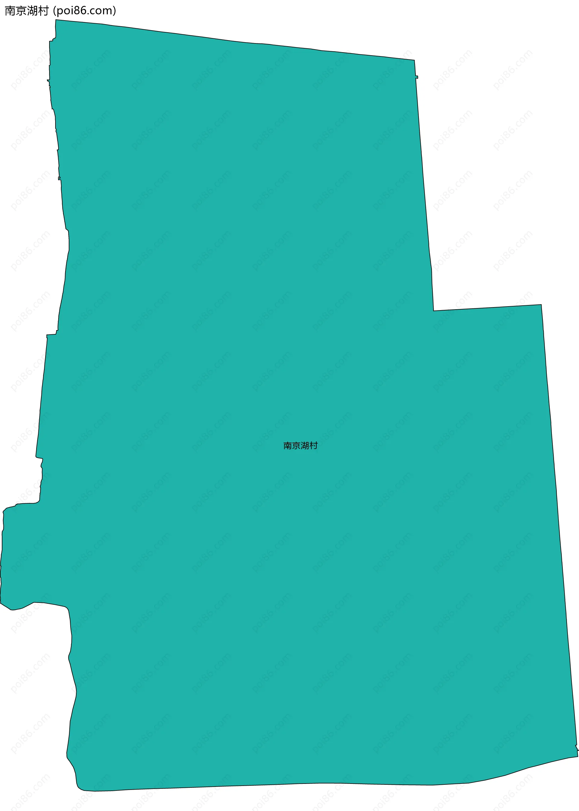 南京湖村边界地图