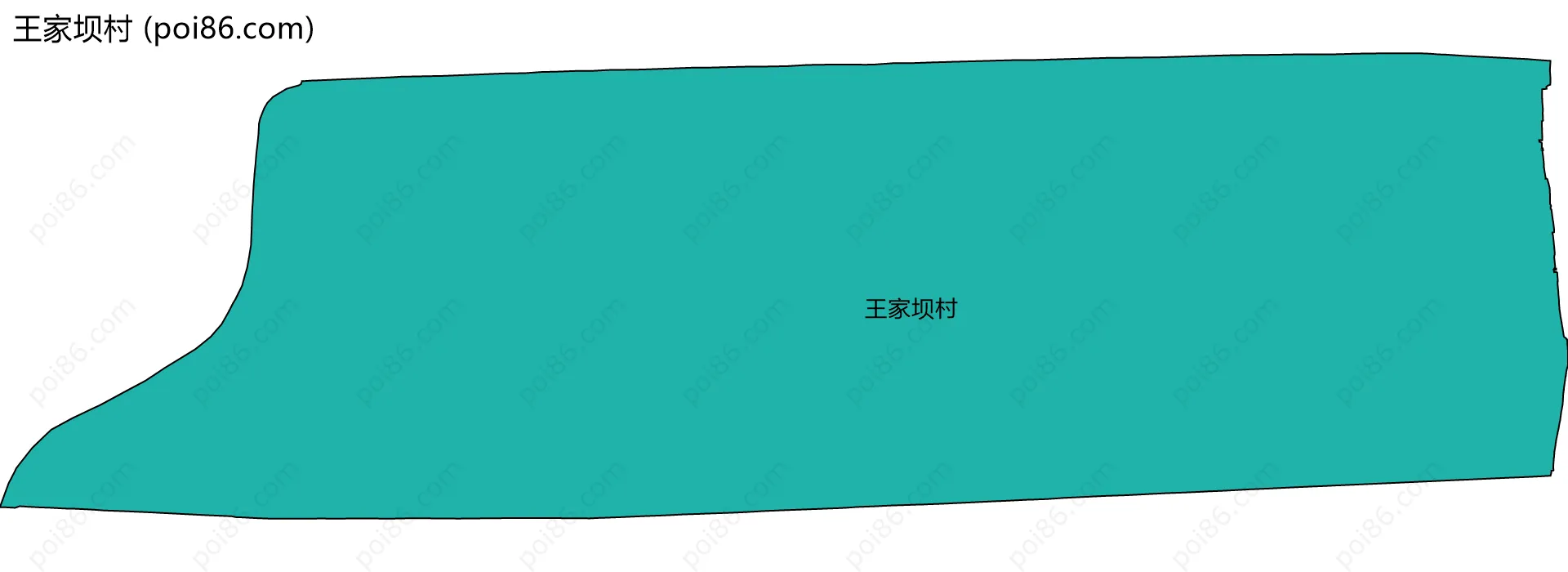 王家坝村边界地图