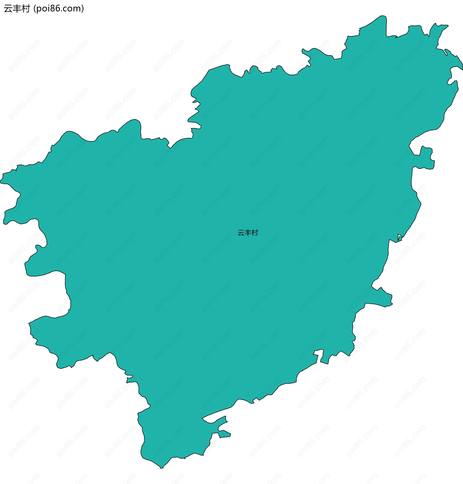 云丰村边界地图