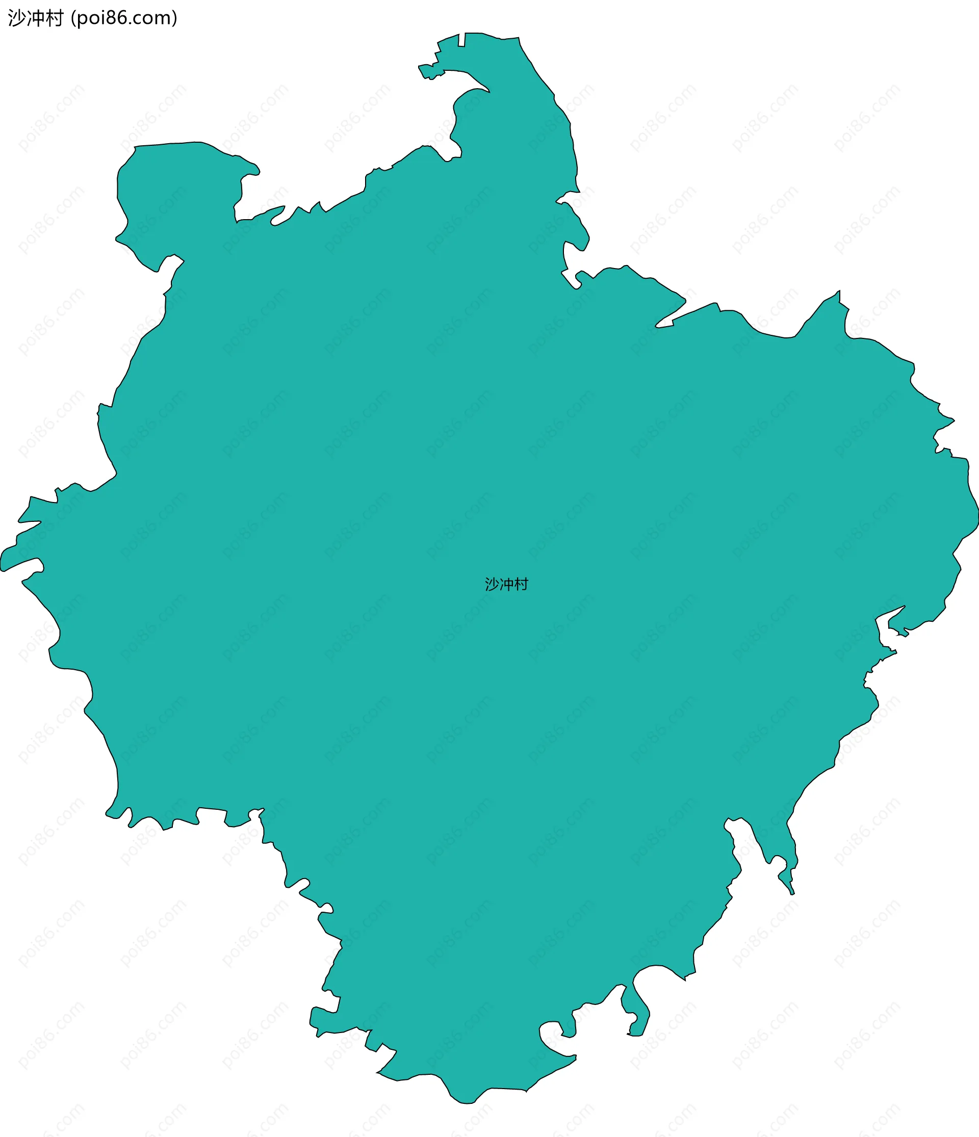 沙冲村边界地图