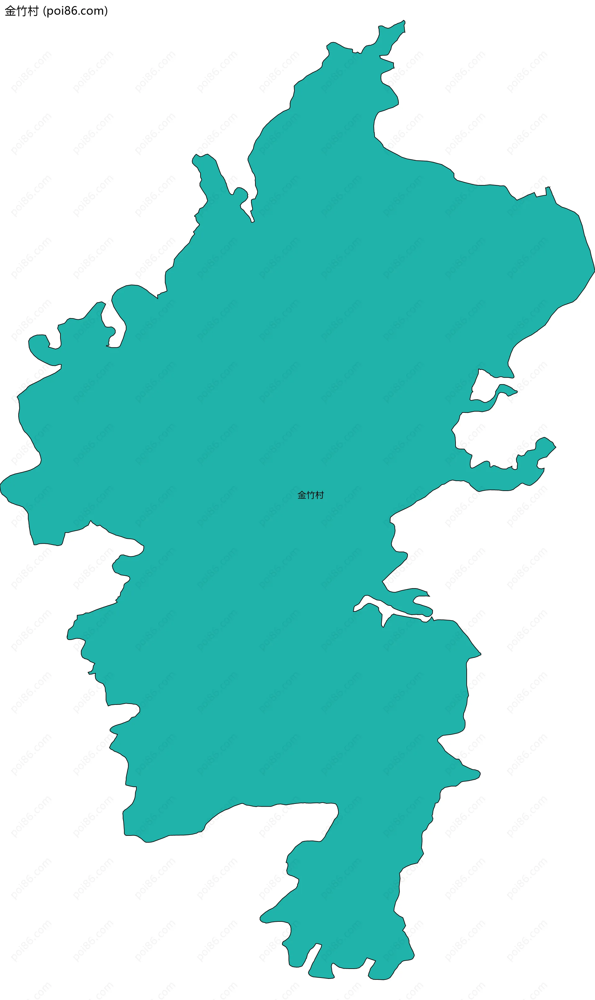 金竹村边界地图