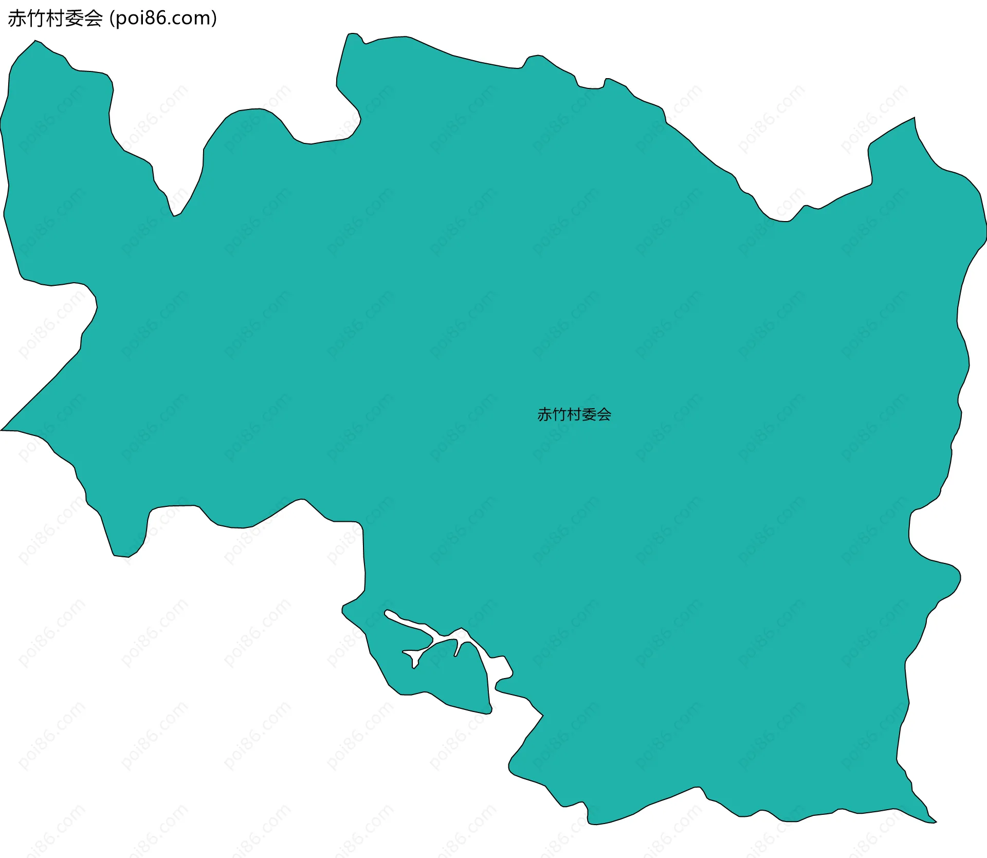 赤竹村委会边界地图