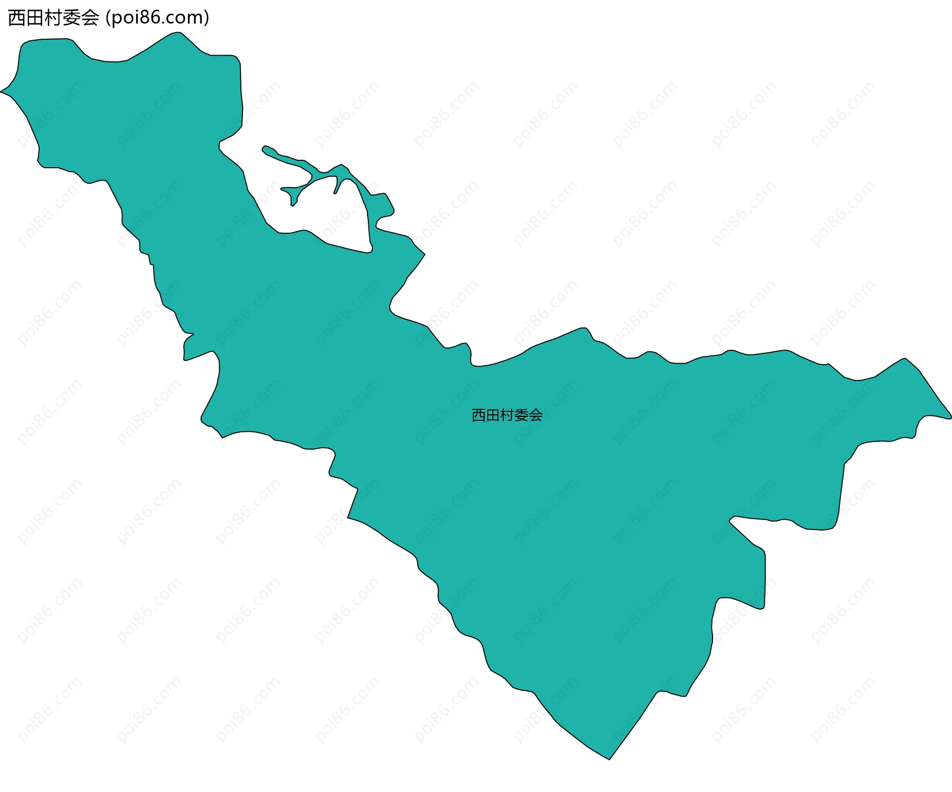 西田村委会边界地图