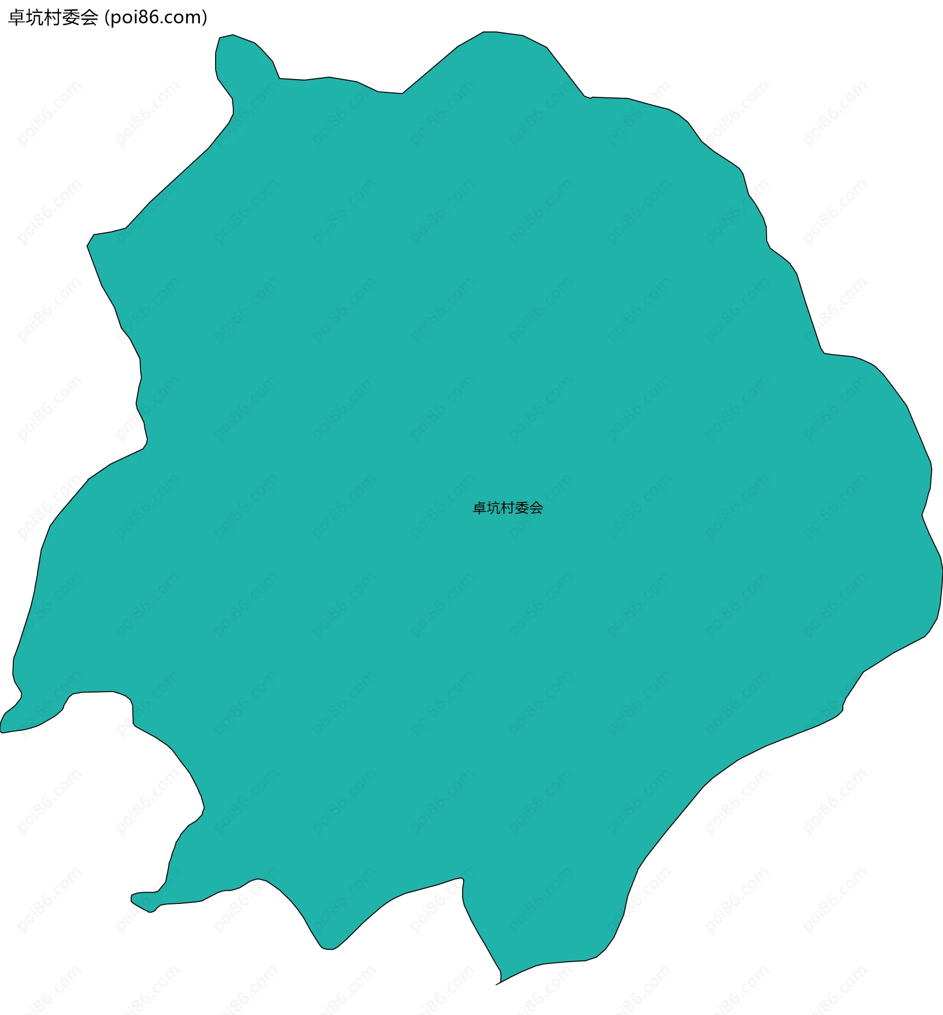 卓坑村委会边界地图