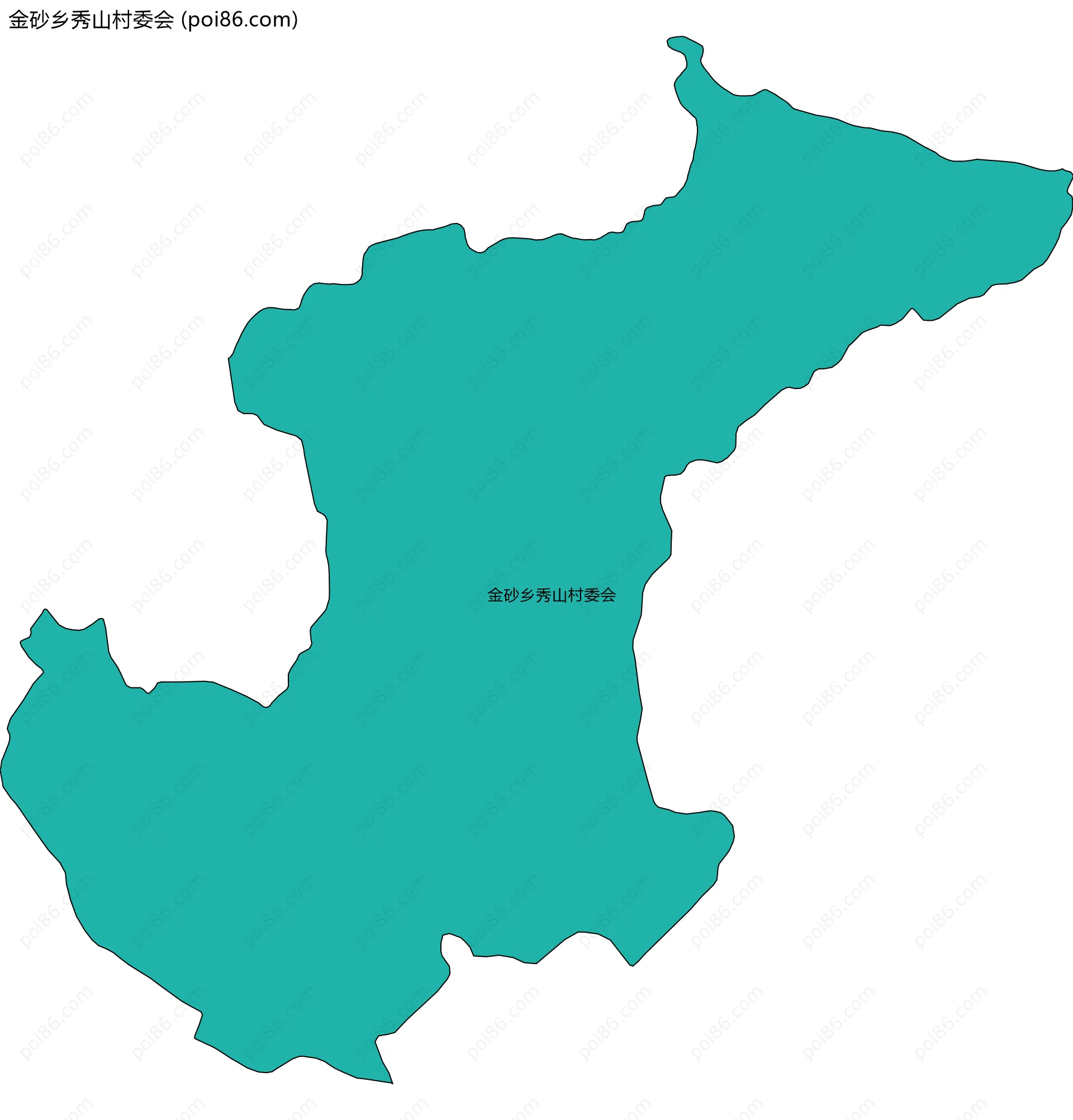 金砂乡秀山村委会边界地图