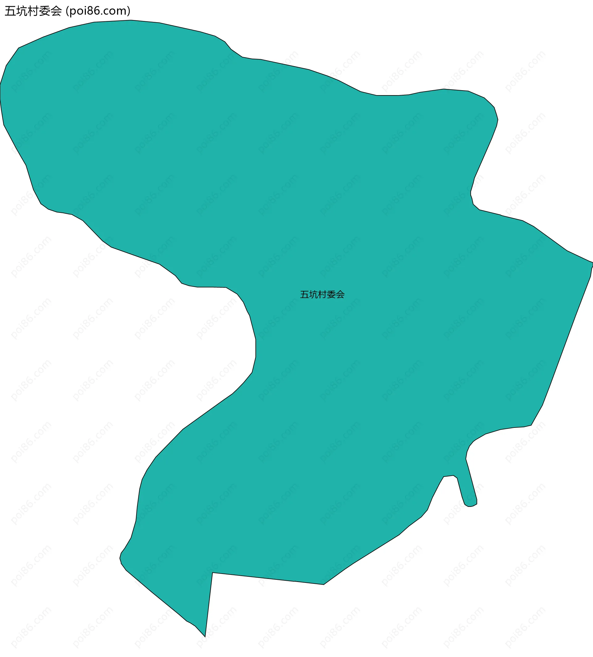 五坑村委会边界地图