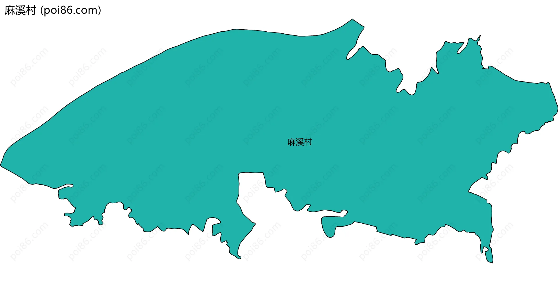 麻溪村边界地图