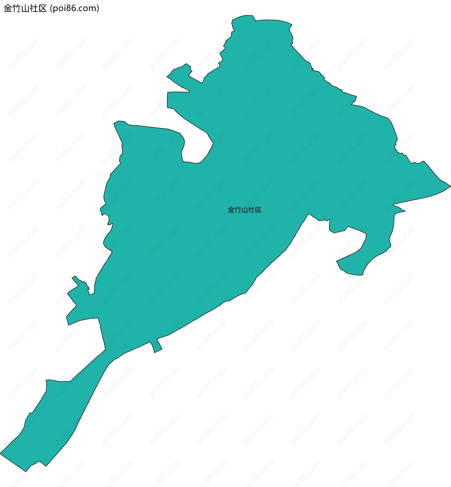 金竹山社区边界地图