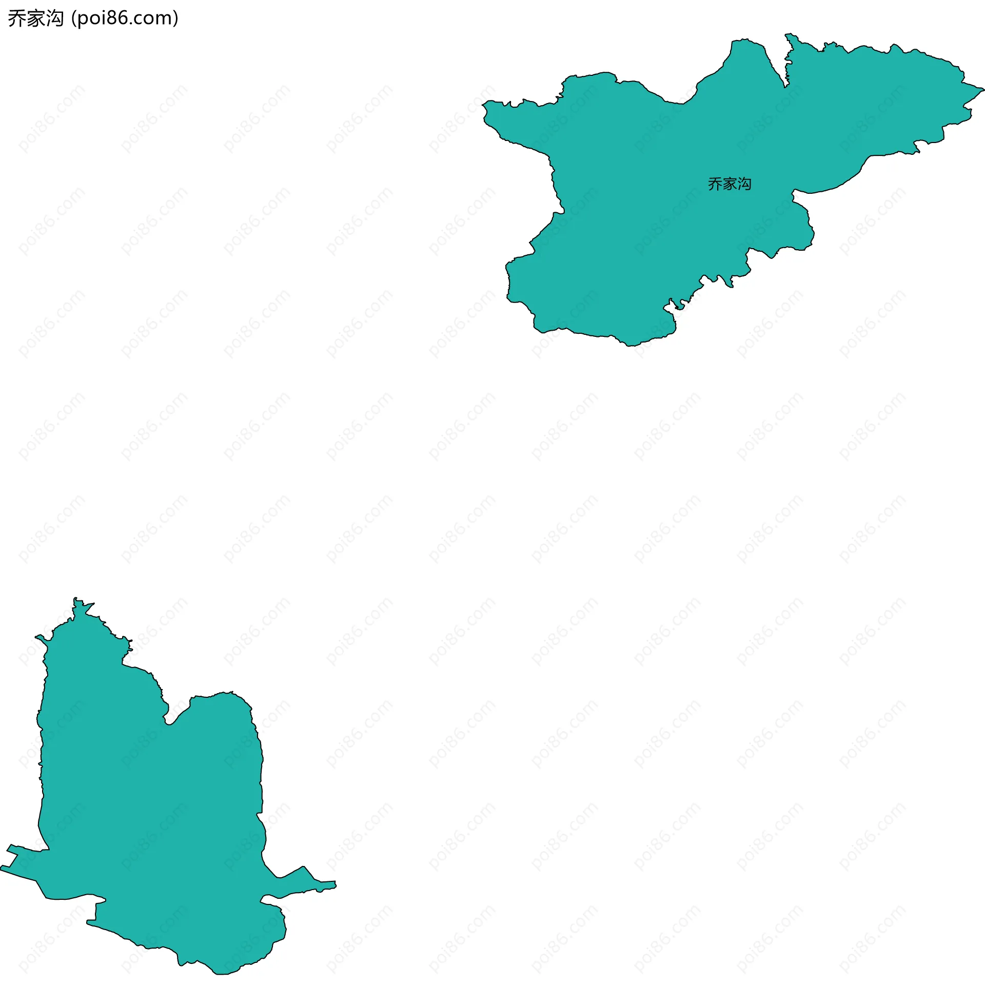 乔家沟边界地图