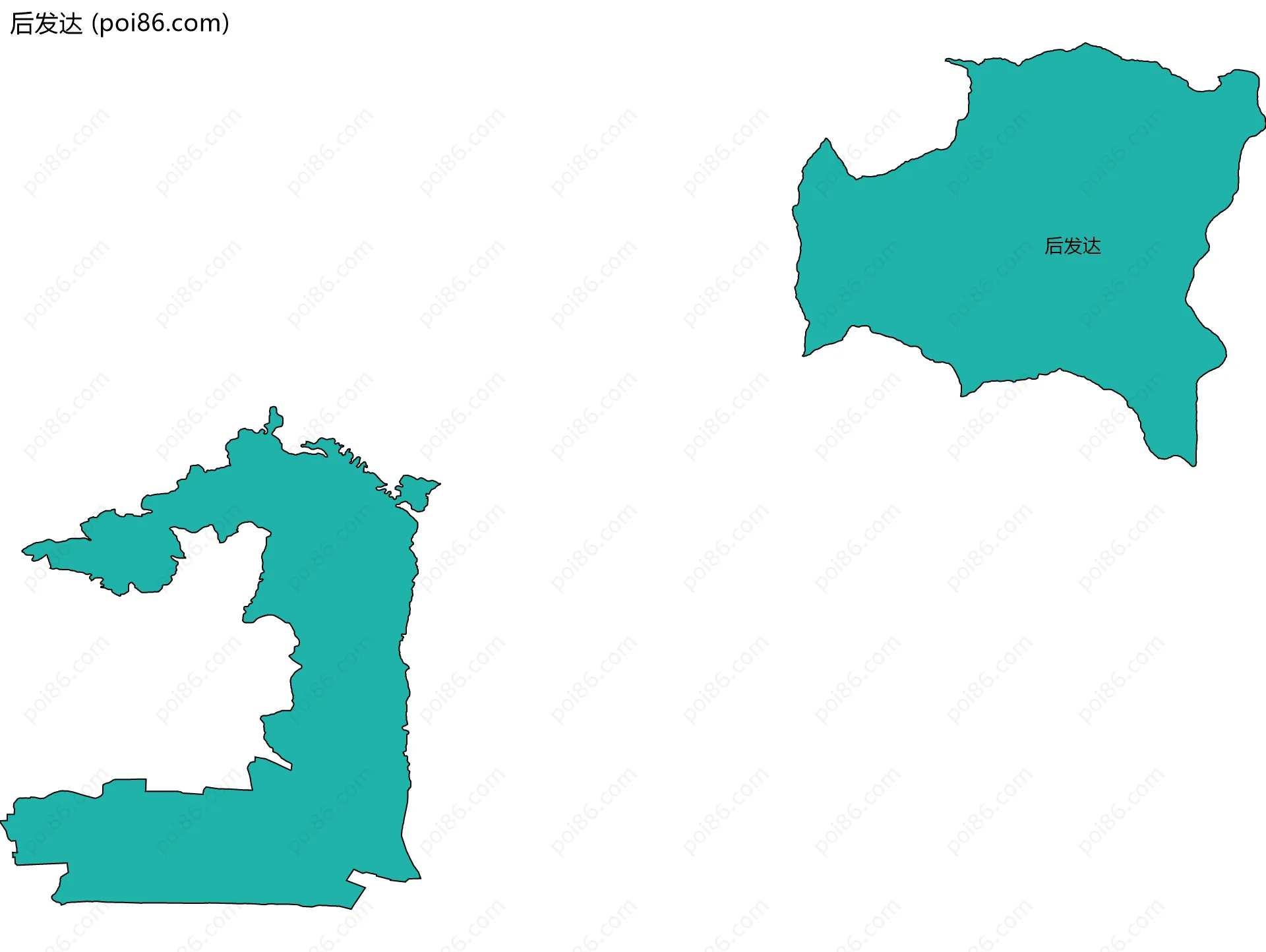 后发达边界地图