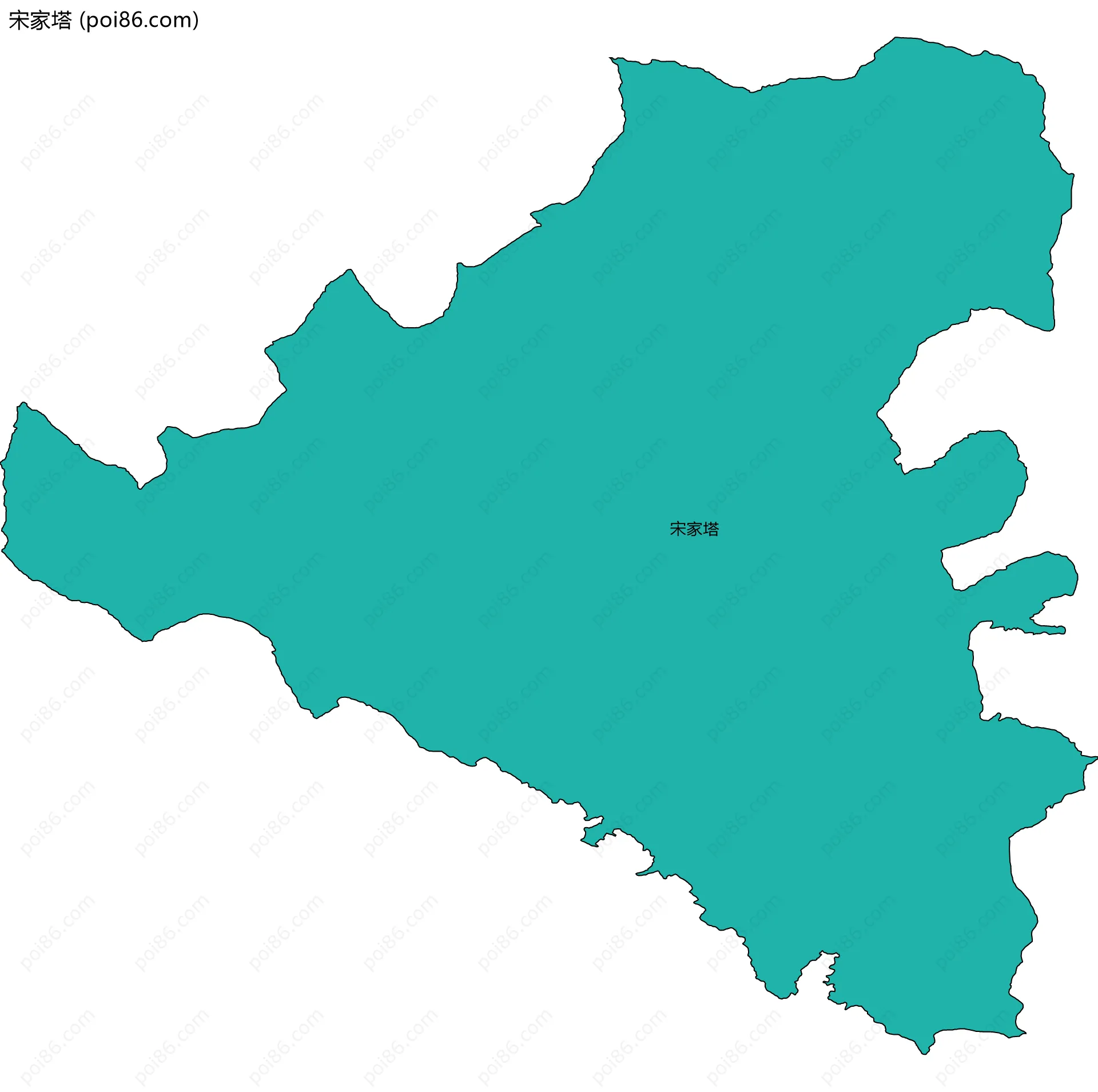 宋家塔边界地图