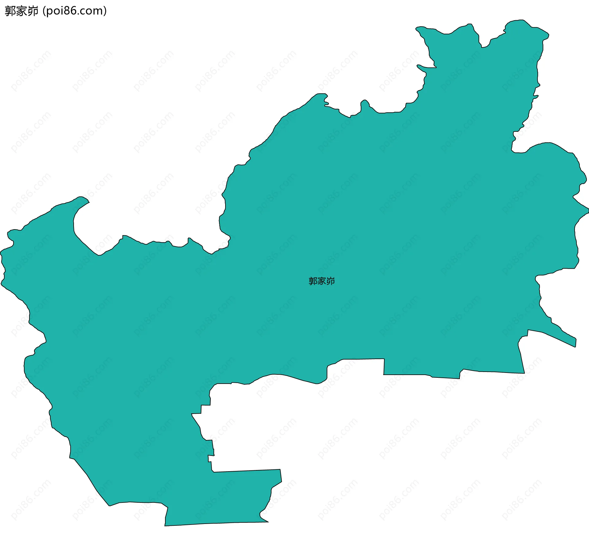 郭家峁边界地图