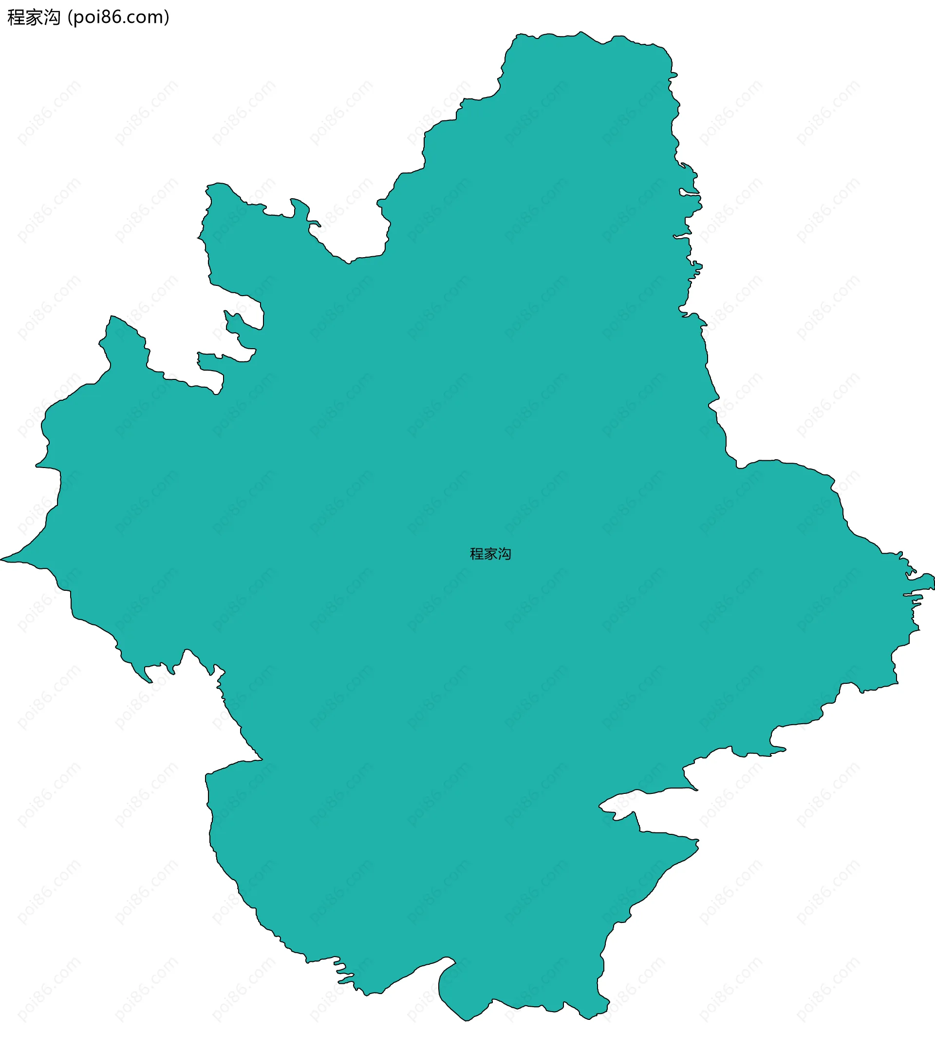 程家沟边界地图