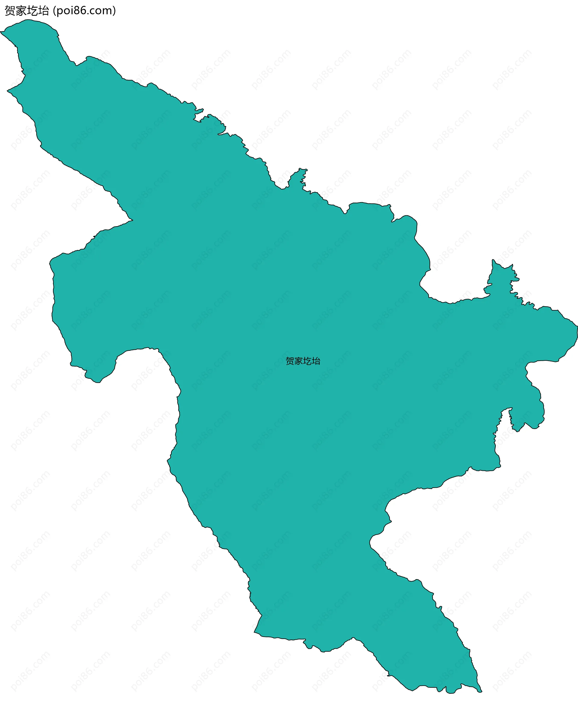 贺家圪坮边界地图