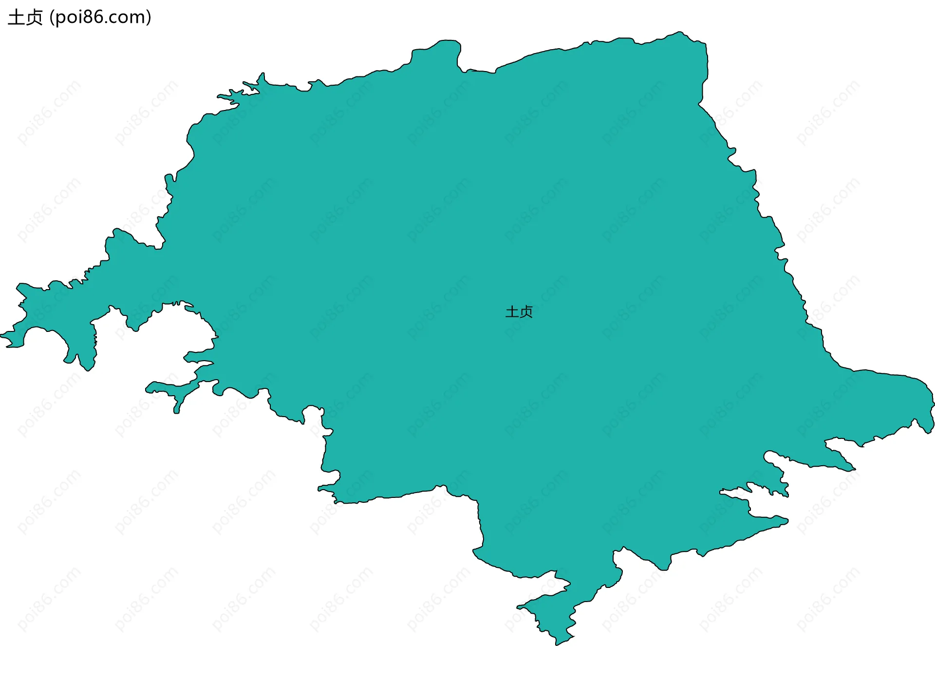 土贞边界地图