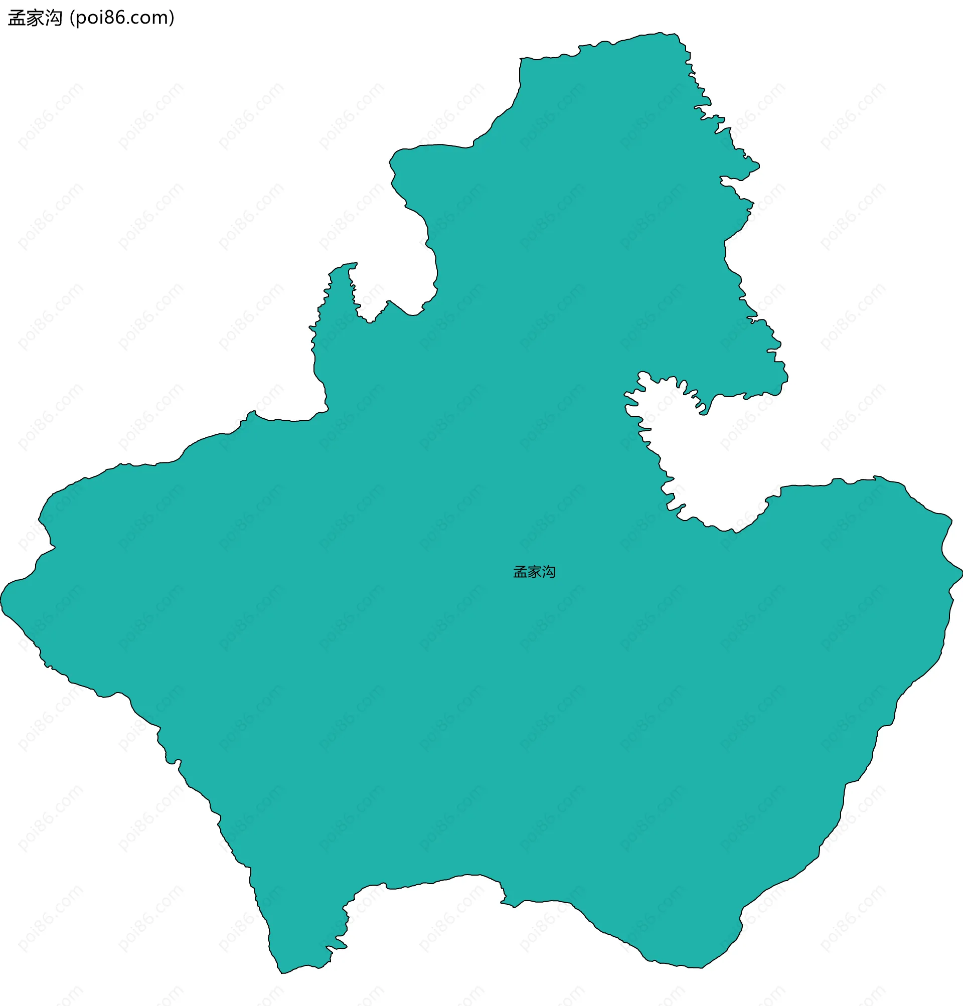 孟家沟边界地图