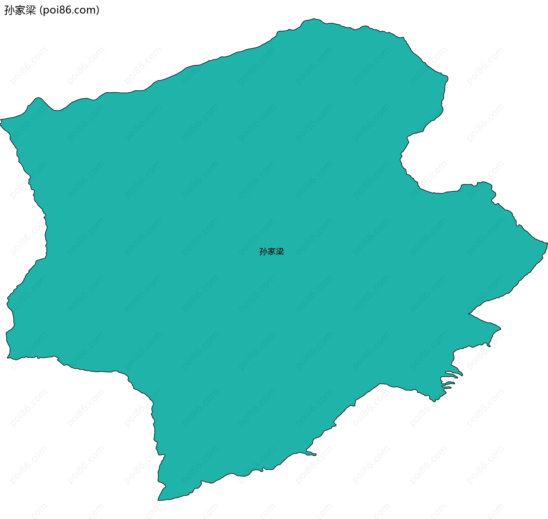 孙家梁边界地图