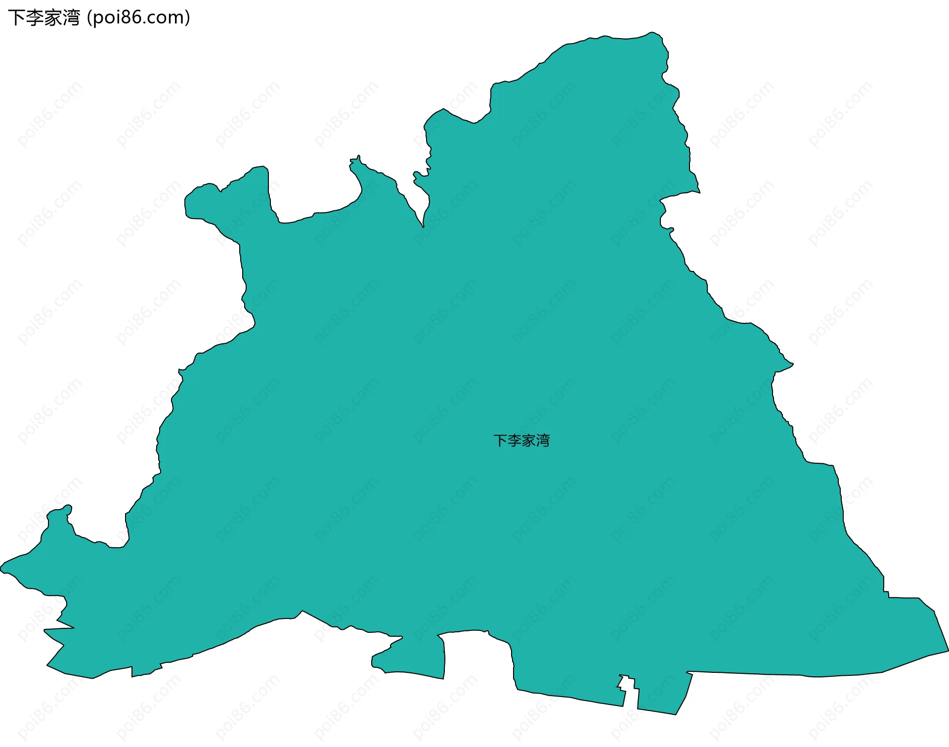 下李家湾边界地图