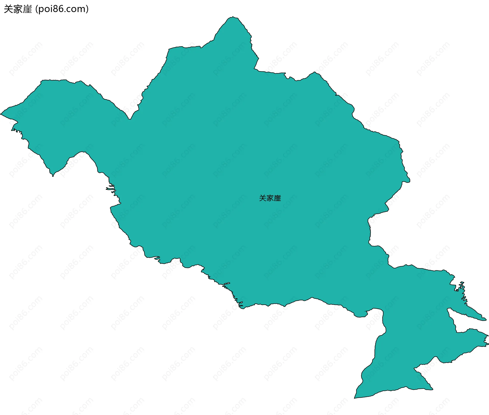 关家崖边界地图