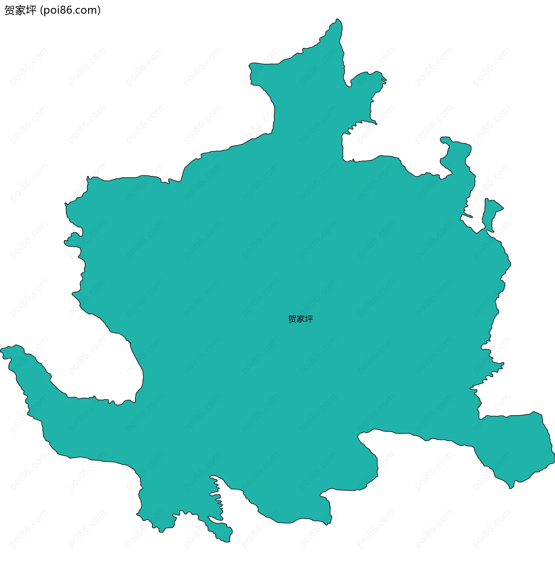 贺家坪边界地图