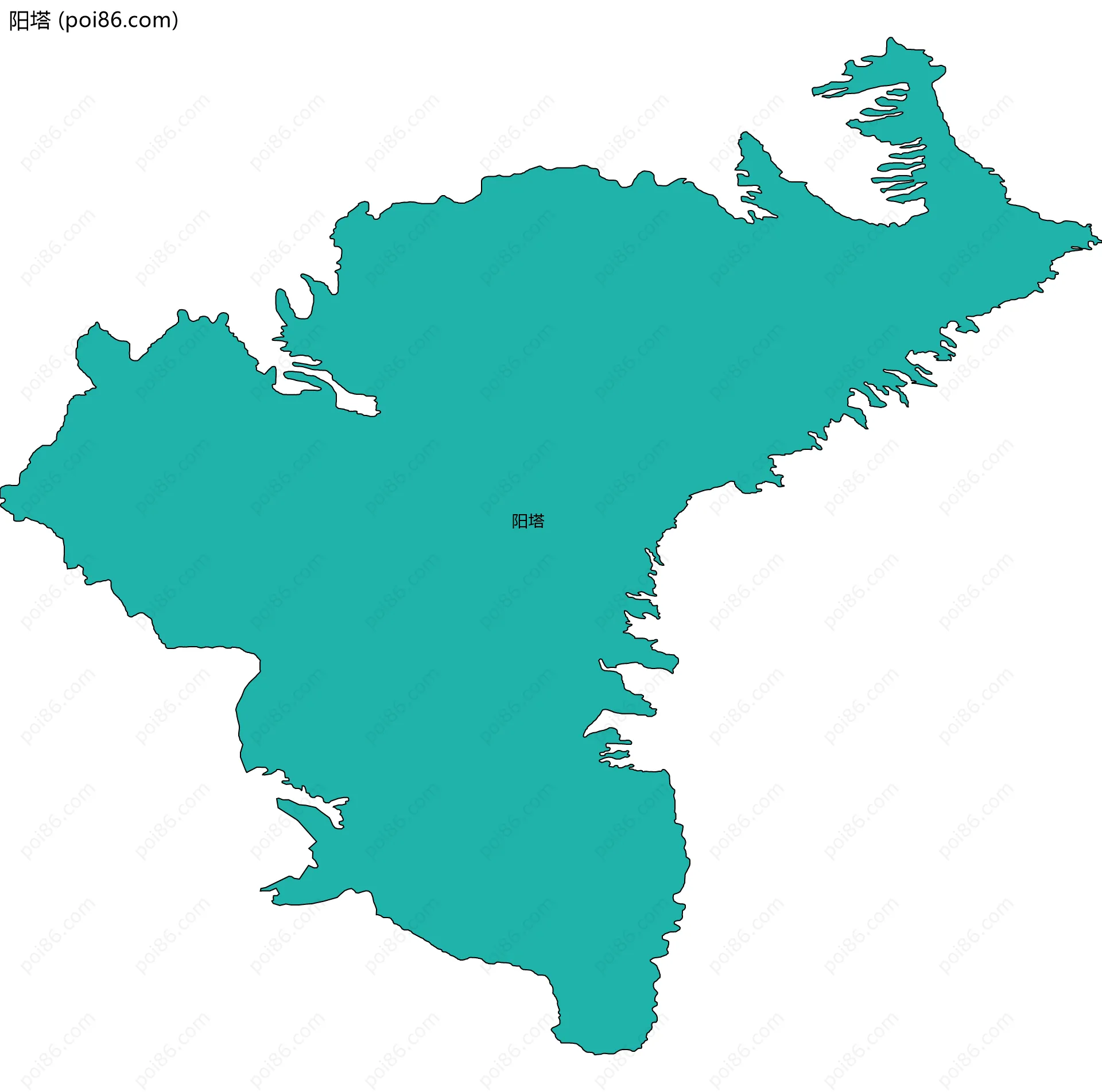 阳塔边界地图