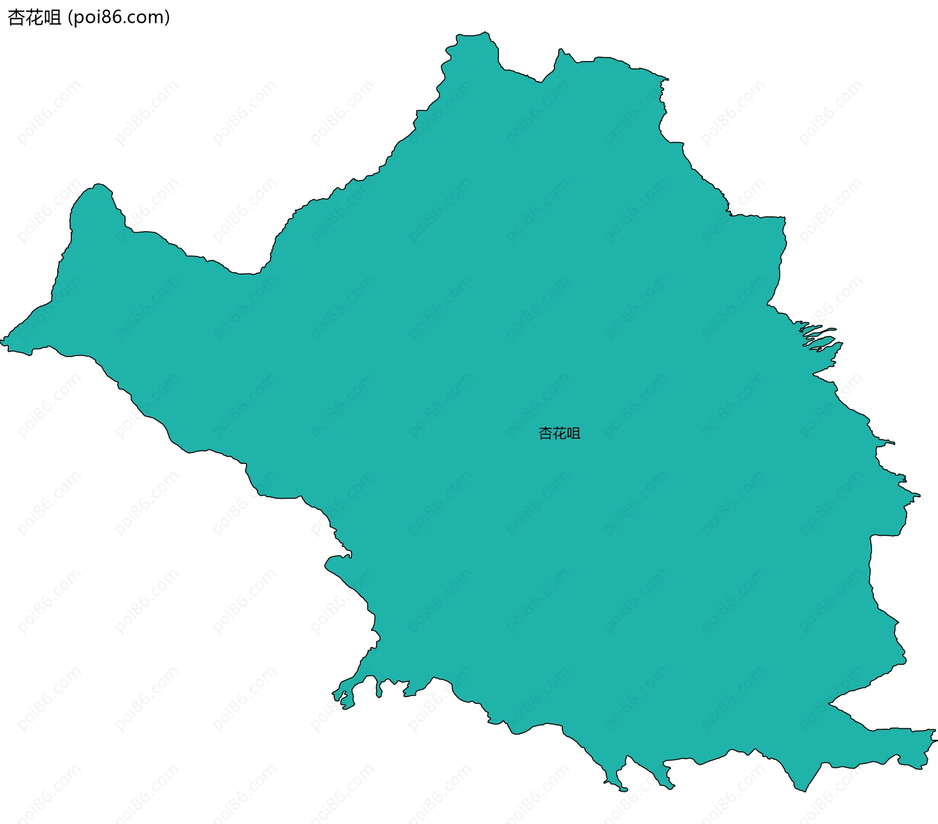 杏花咀边界地图