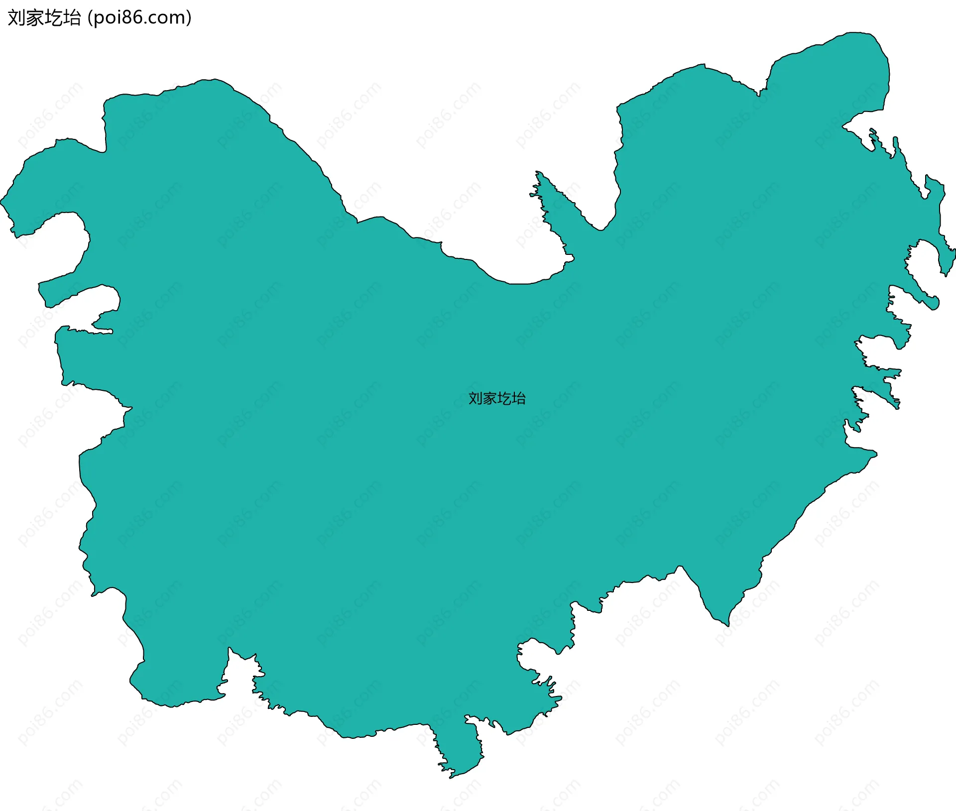 刘家圪坮边界地图