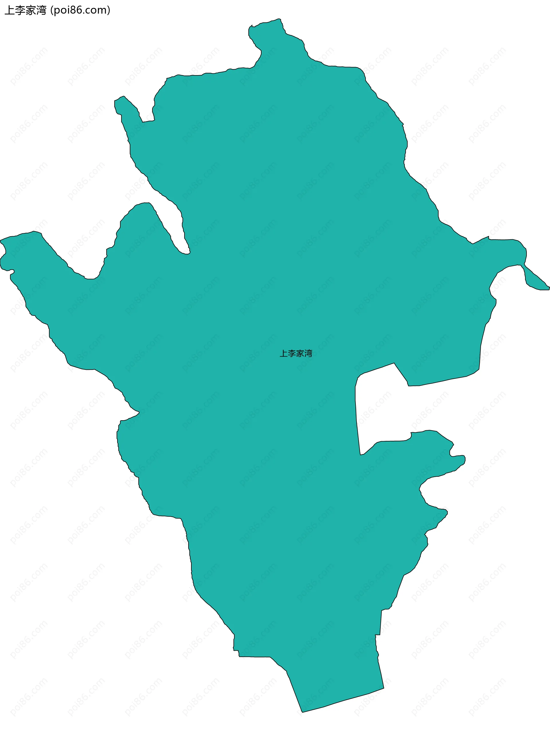 上李家湾边界地图