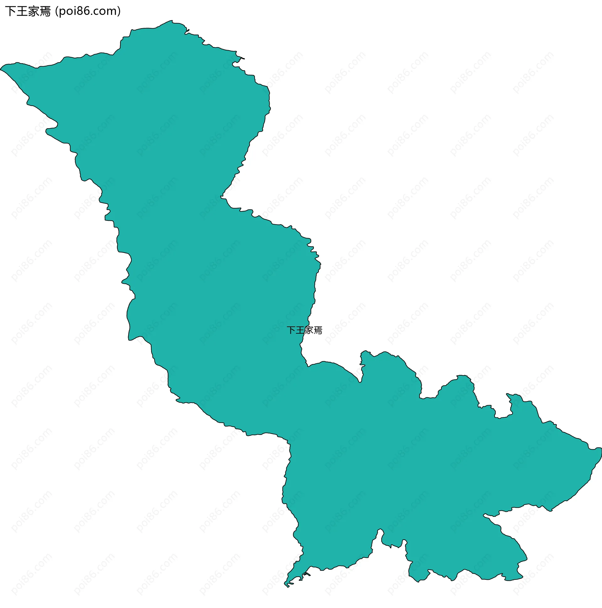 下王家焉边界地图