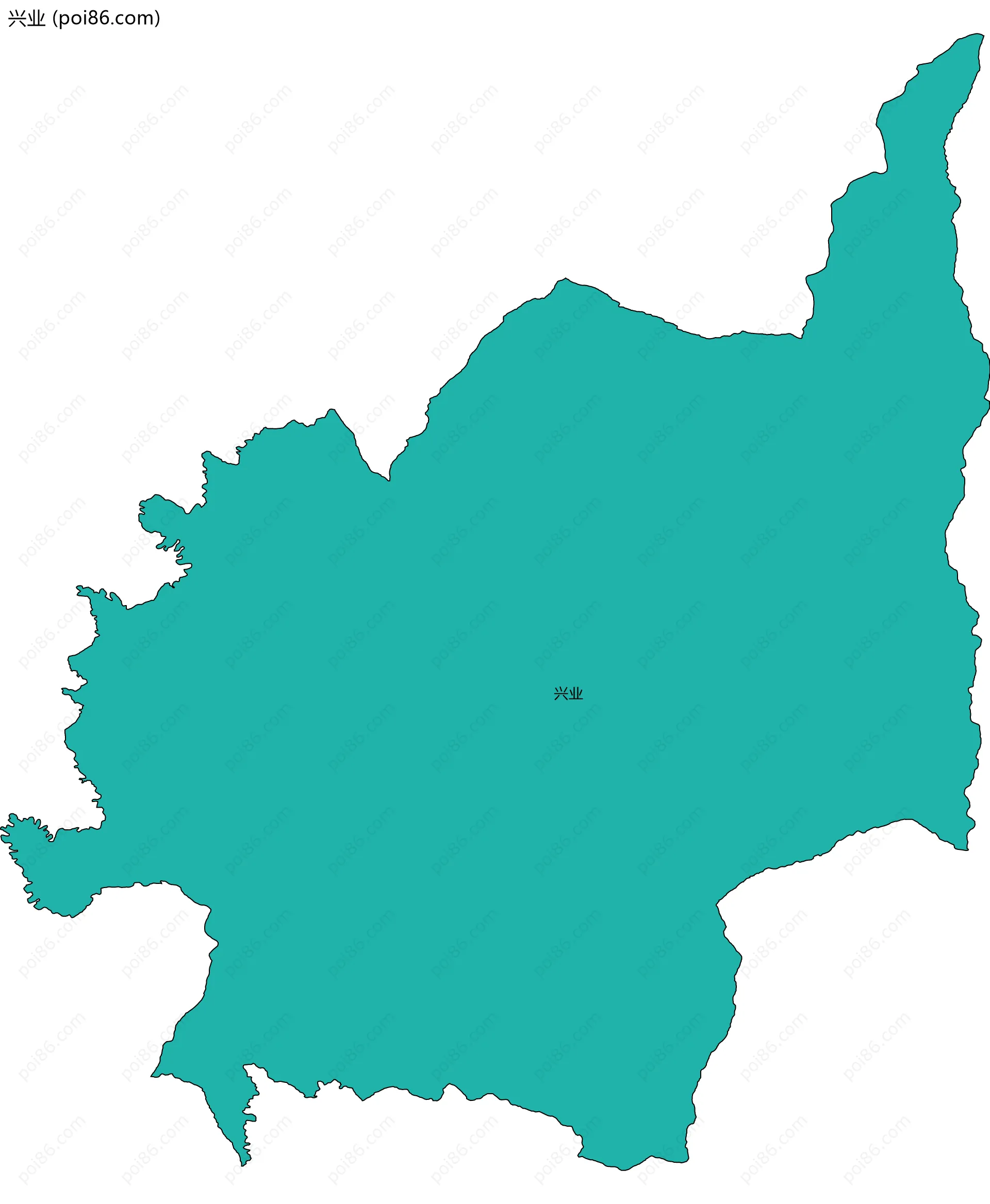 兴业边界地图