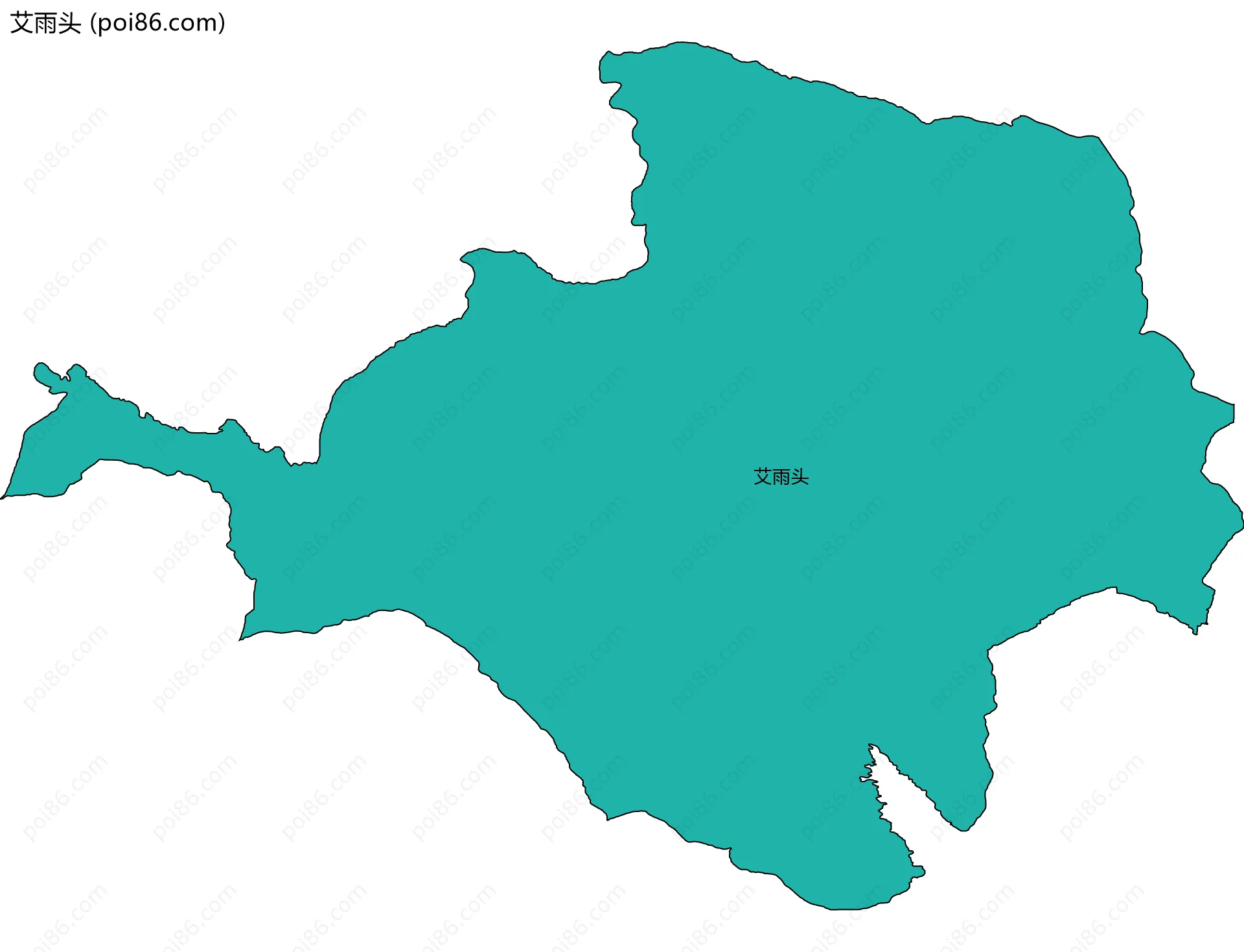 艾雨头边界地图