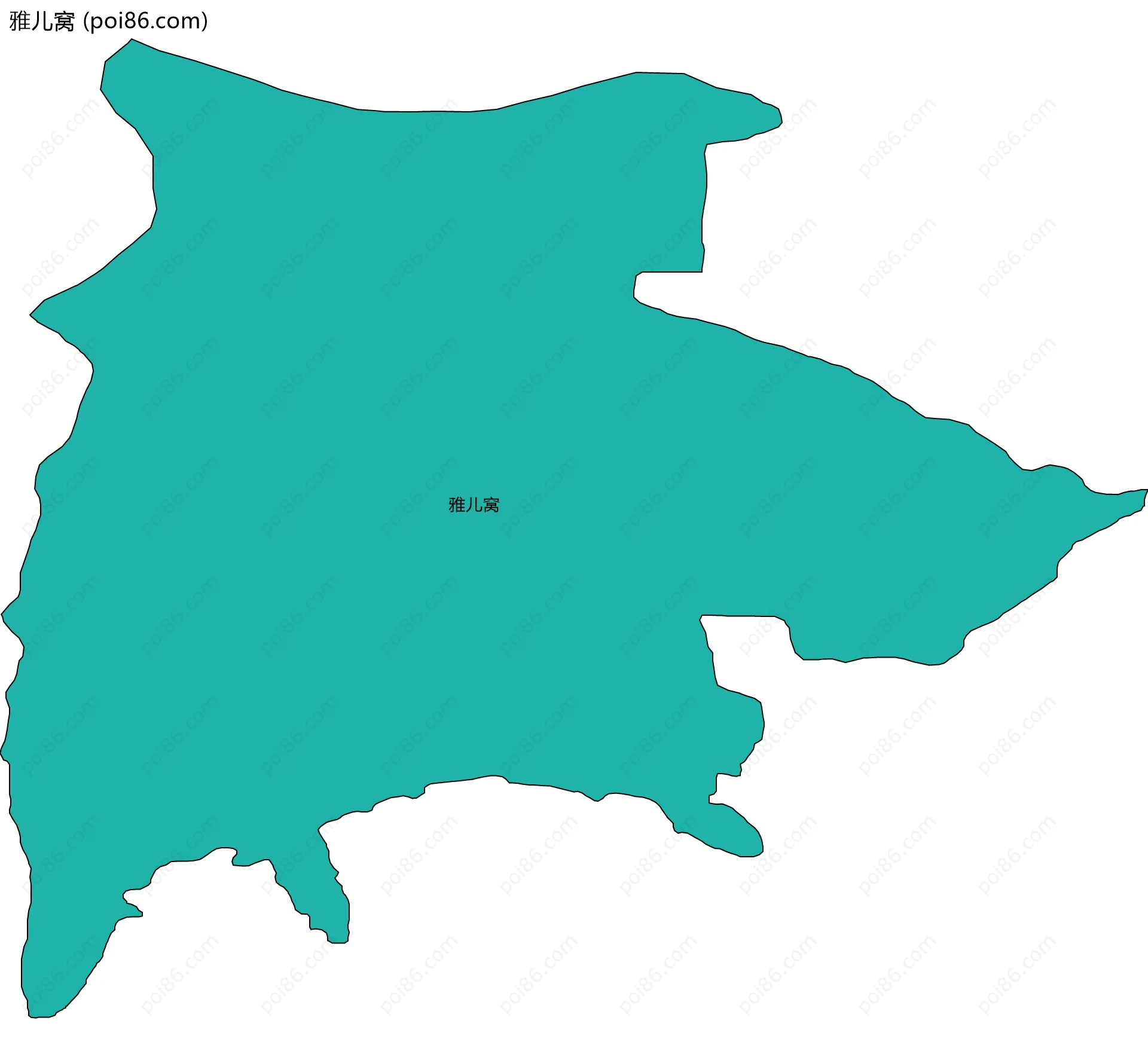 雅儿窝边界地图