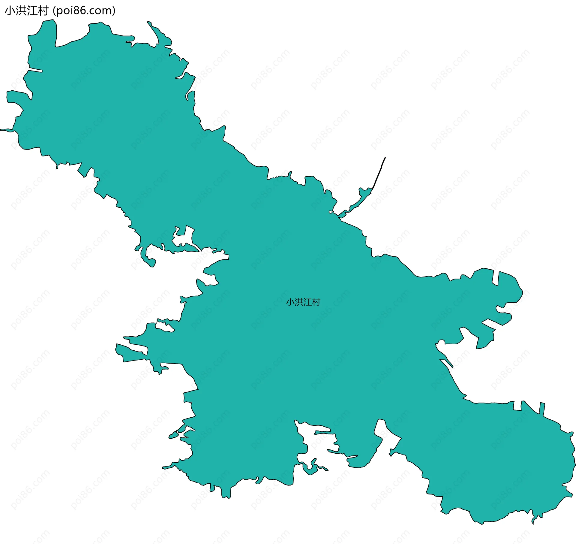 小洪江村边界地图