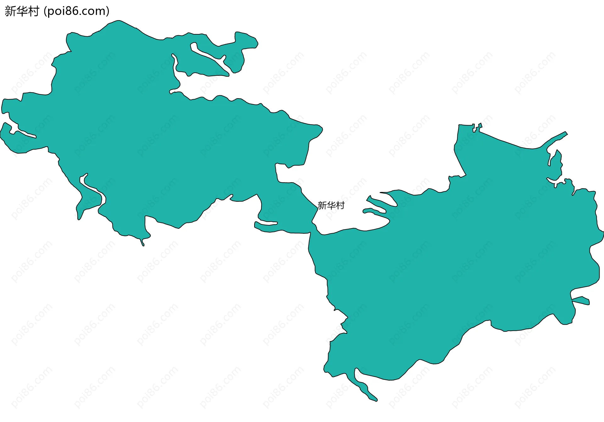 新华村边界地图