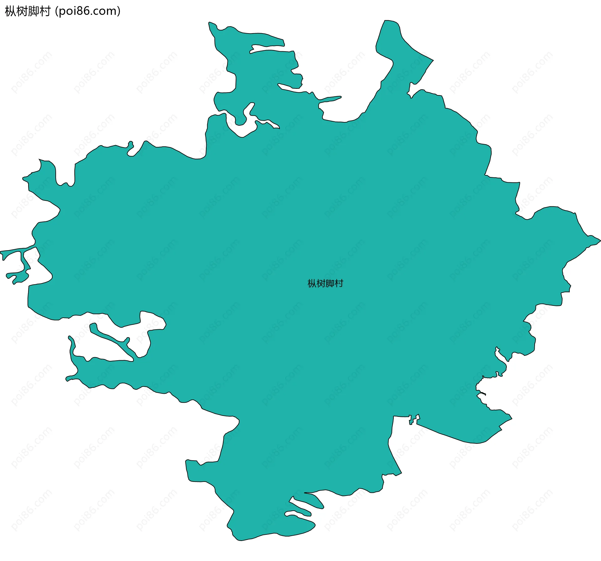 枞树脚村边界地图