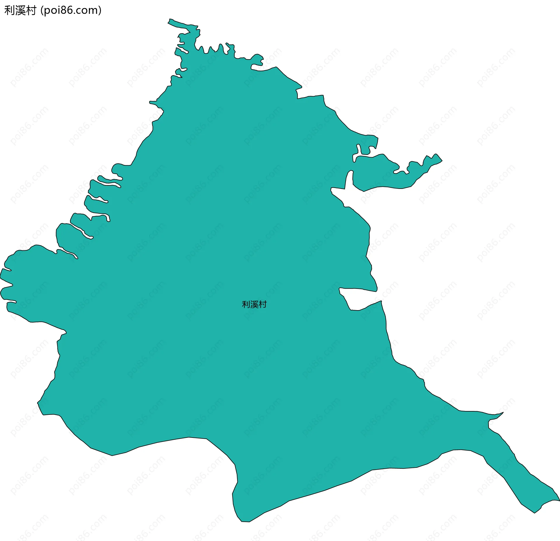 利溪村边界地图