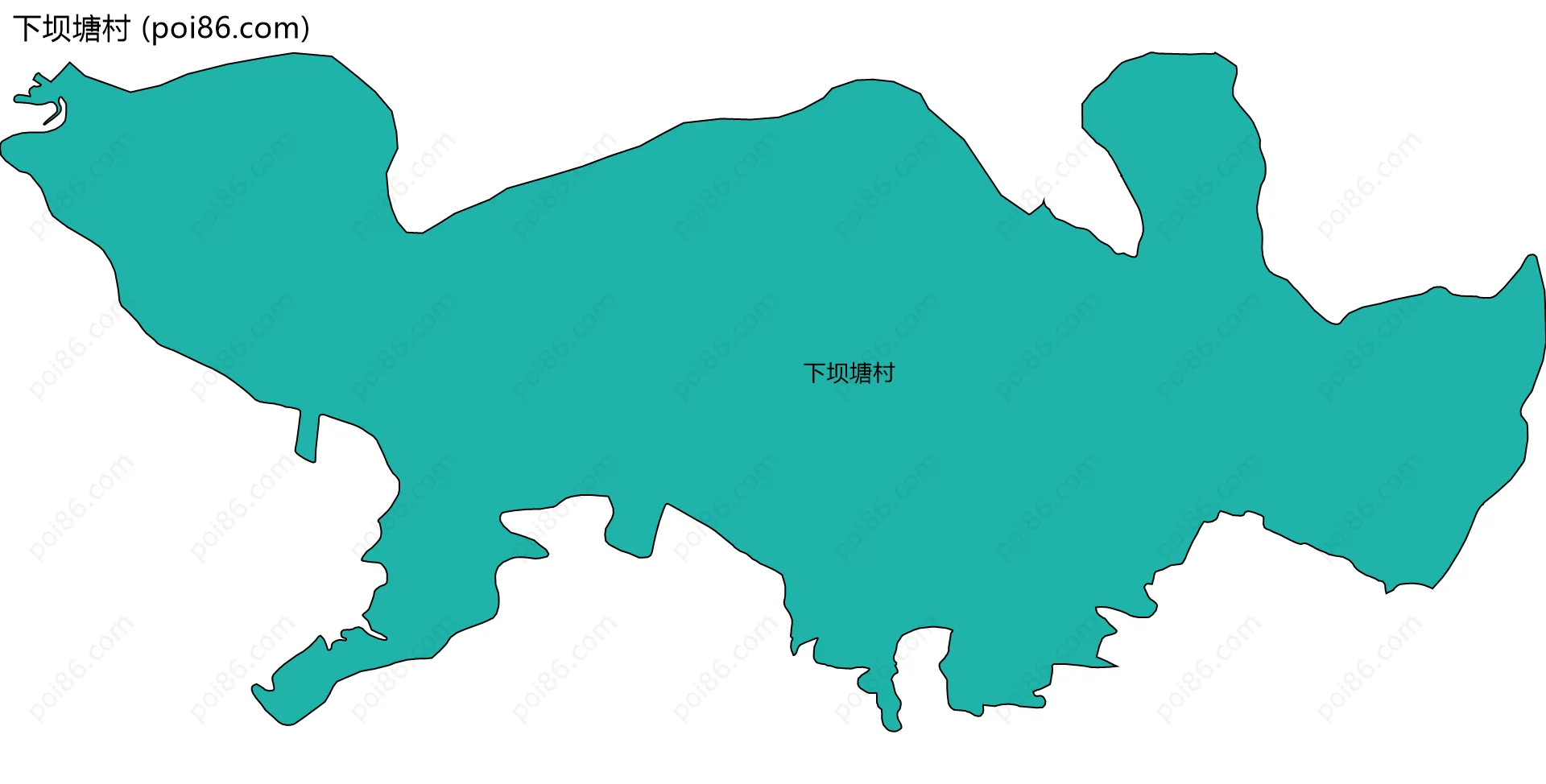 下坝塘村边界地图