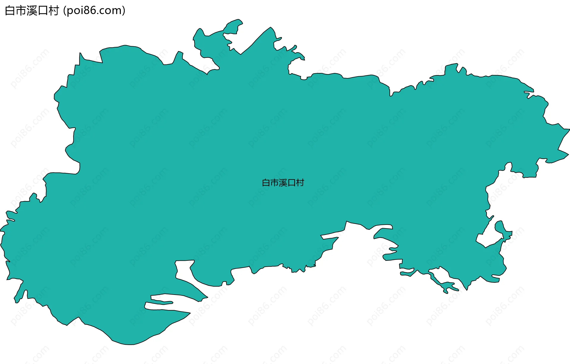 白市溪口村边界地图