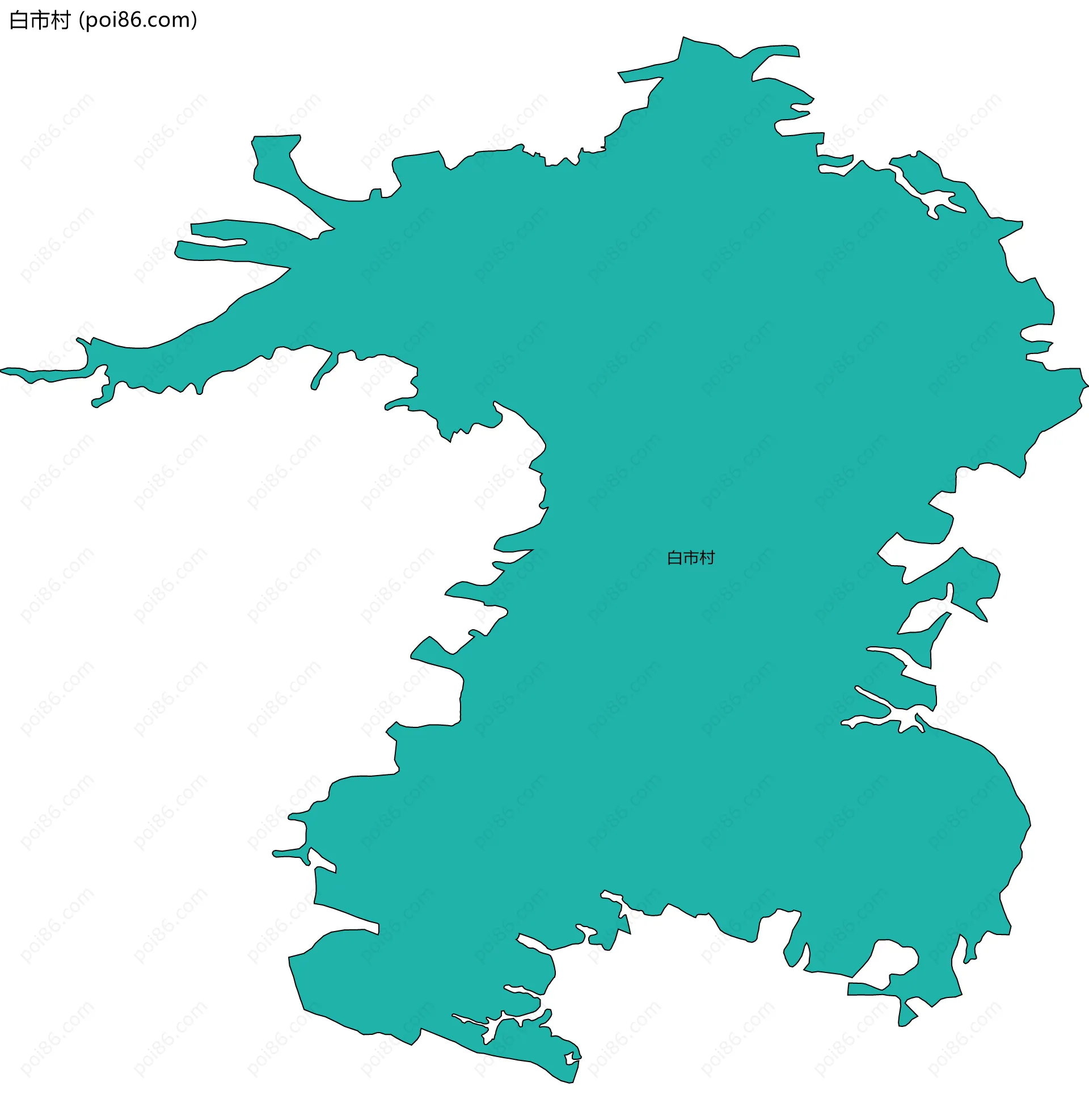 白市村边界地图